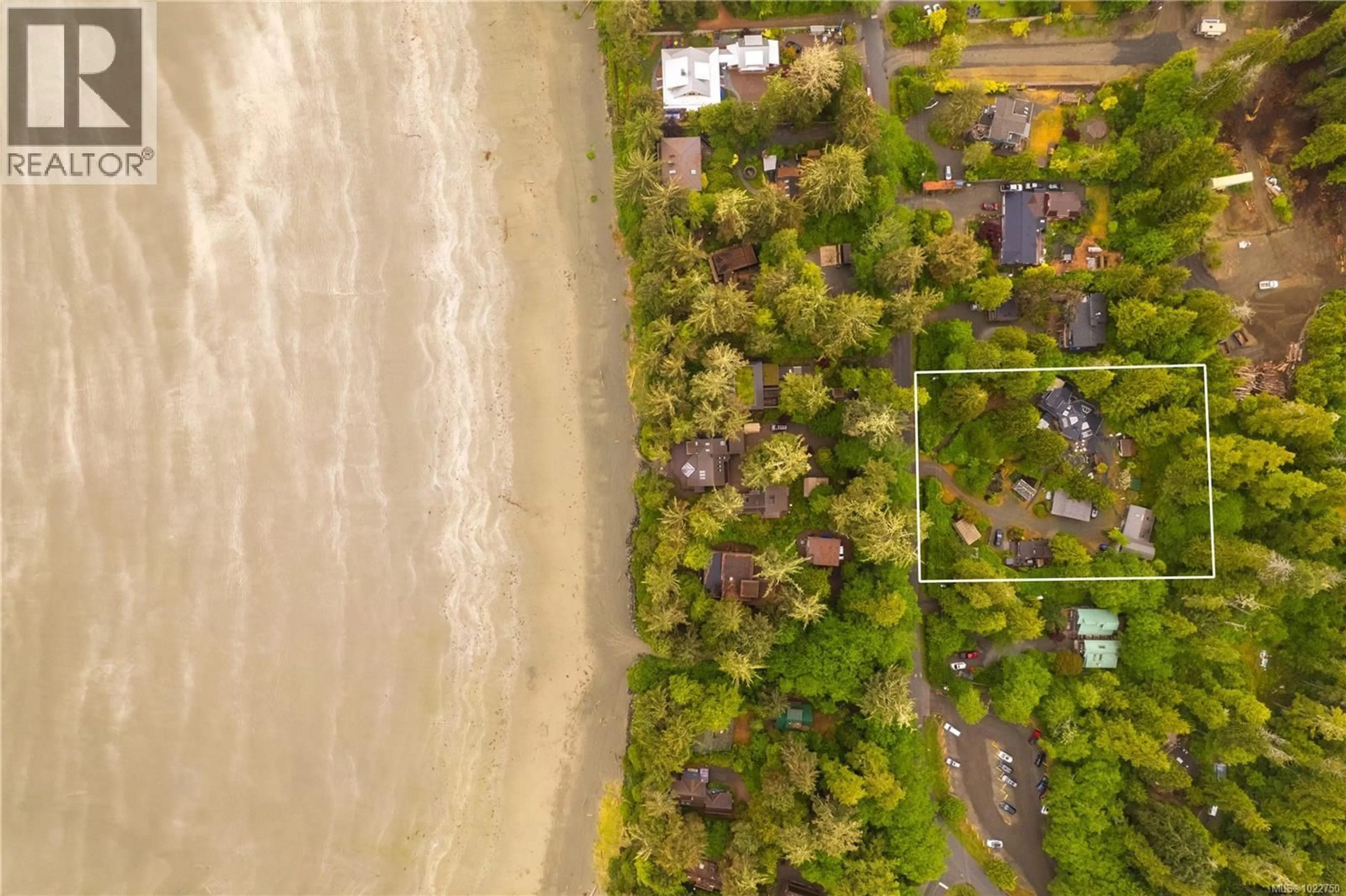 A pic from outside/outdoor area/front of a property/back of a property/a pic from drone, water/lake/river/ocean view for 1364 CHESTERMAN BEACH ROAD, Tofino British Columbia V0R2Z0