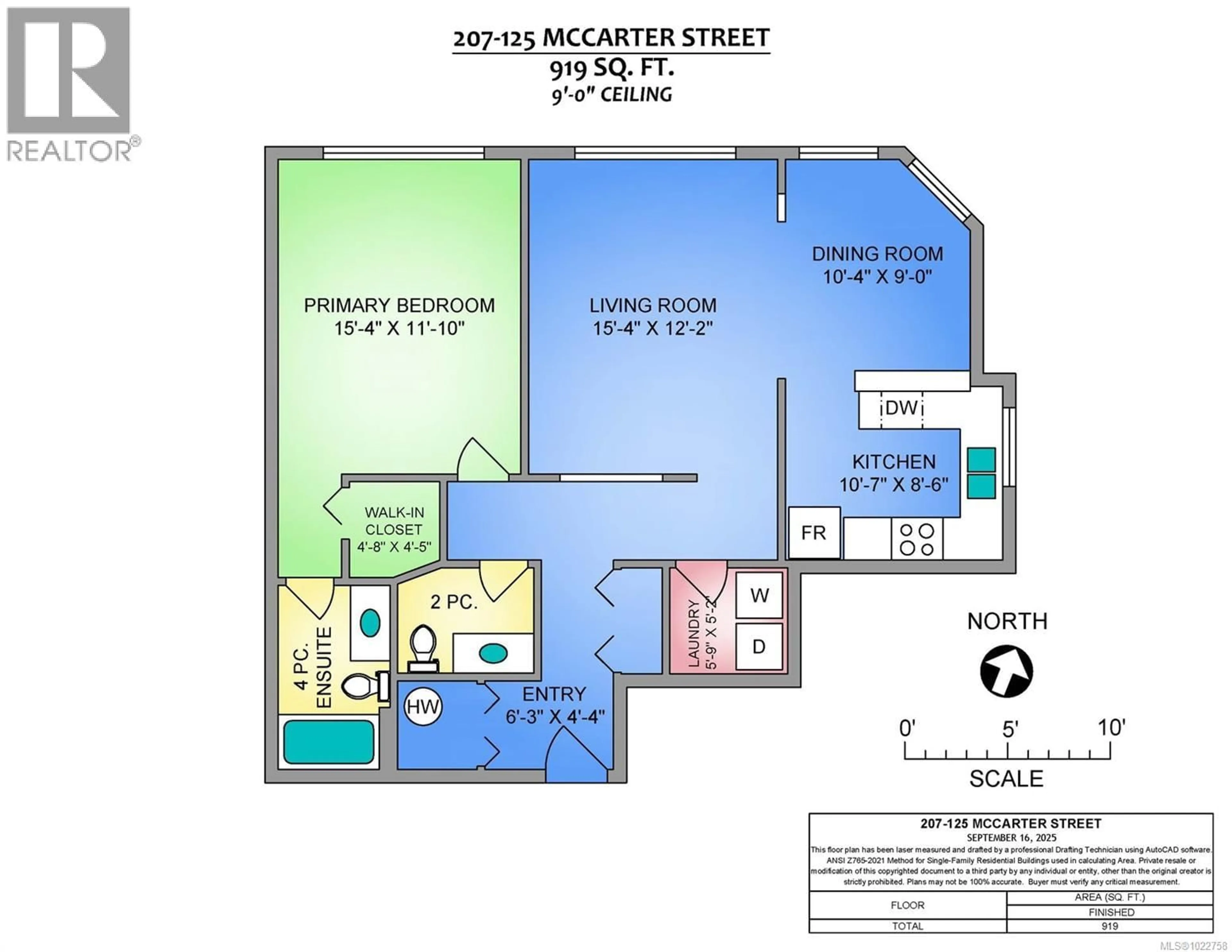 Floor plan for 207 - 125 MCCARTER STREET, Parksville British Columbia V9P2H6