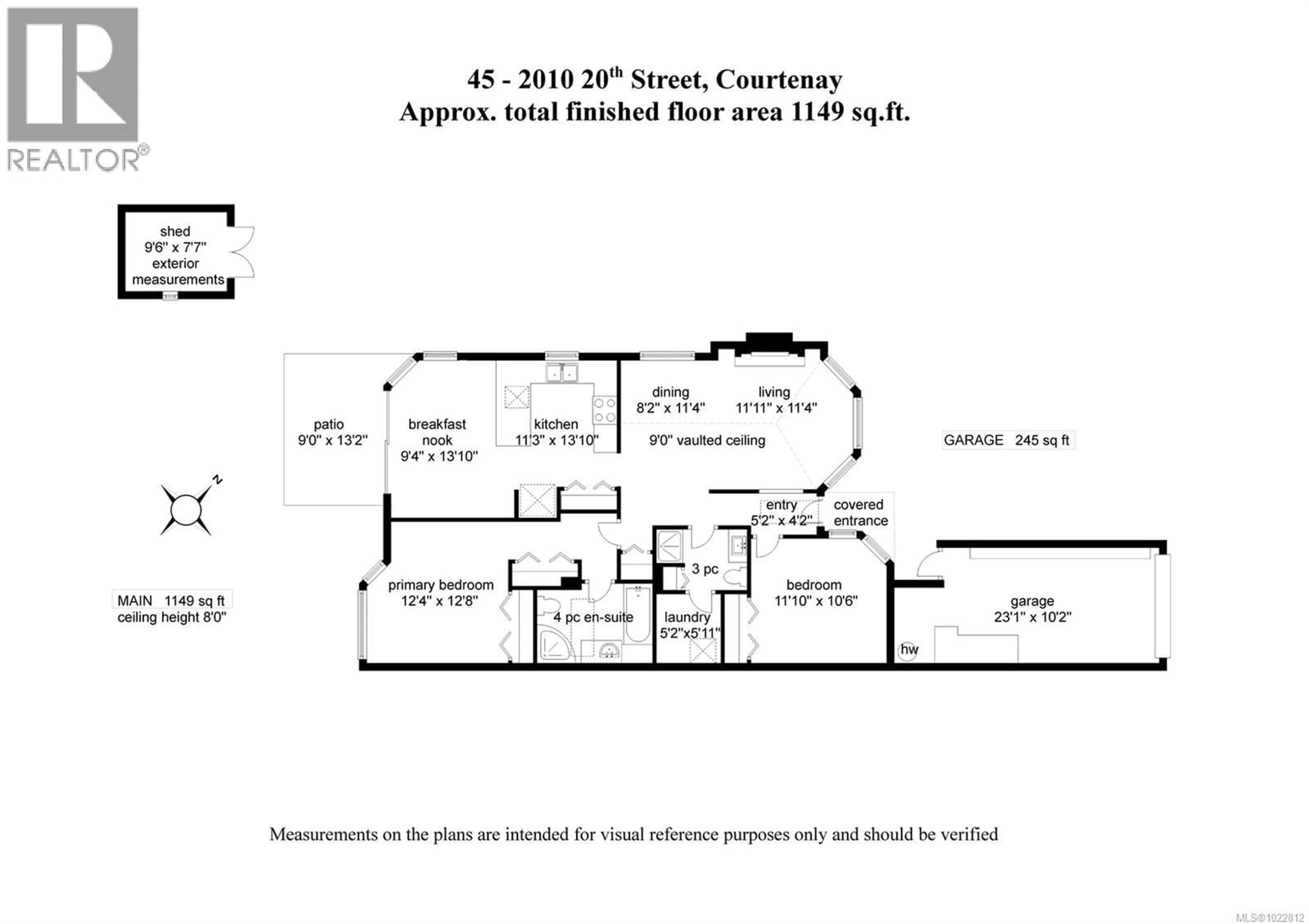 Floor plan for 45 - 2010 20TH STREET, Courtenay British Columbia V9N2G6