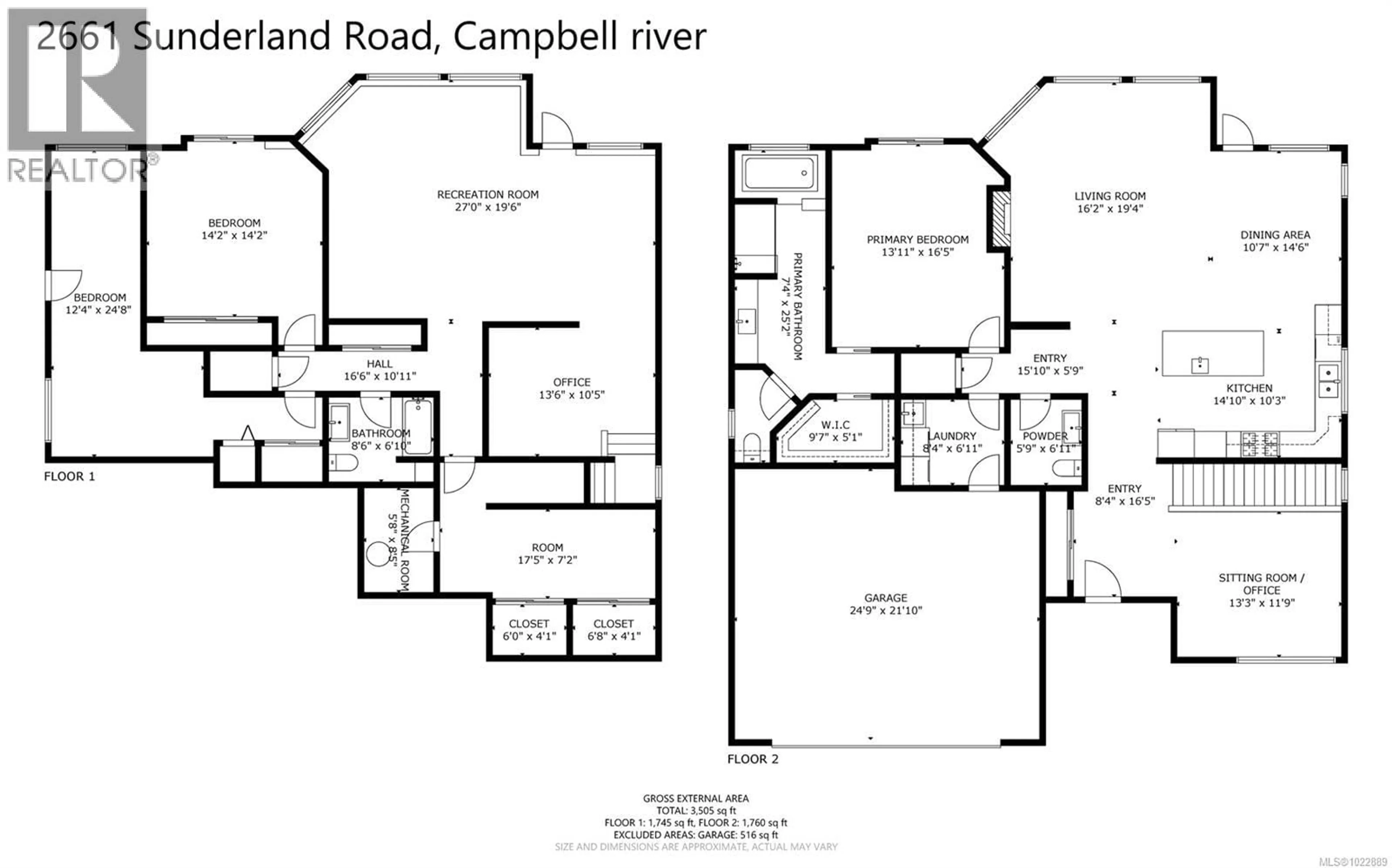 Floor plan for 2661 SUNDERLAND ROAD, Campbell River British Columbia V9H0C8