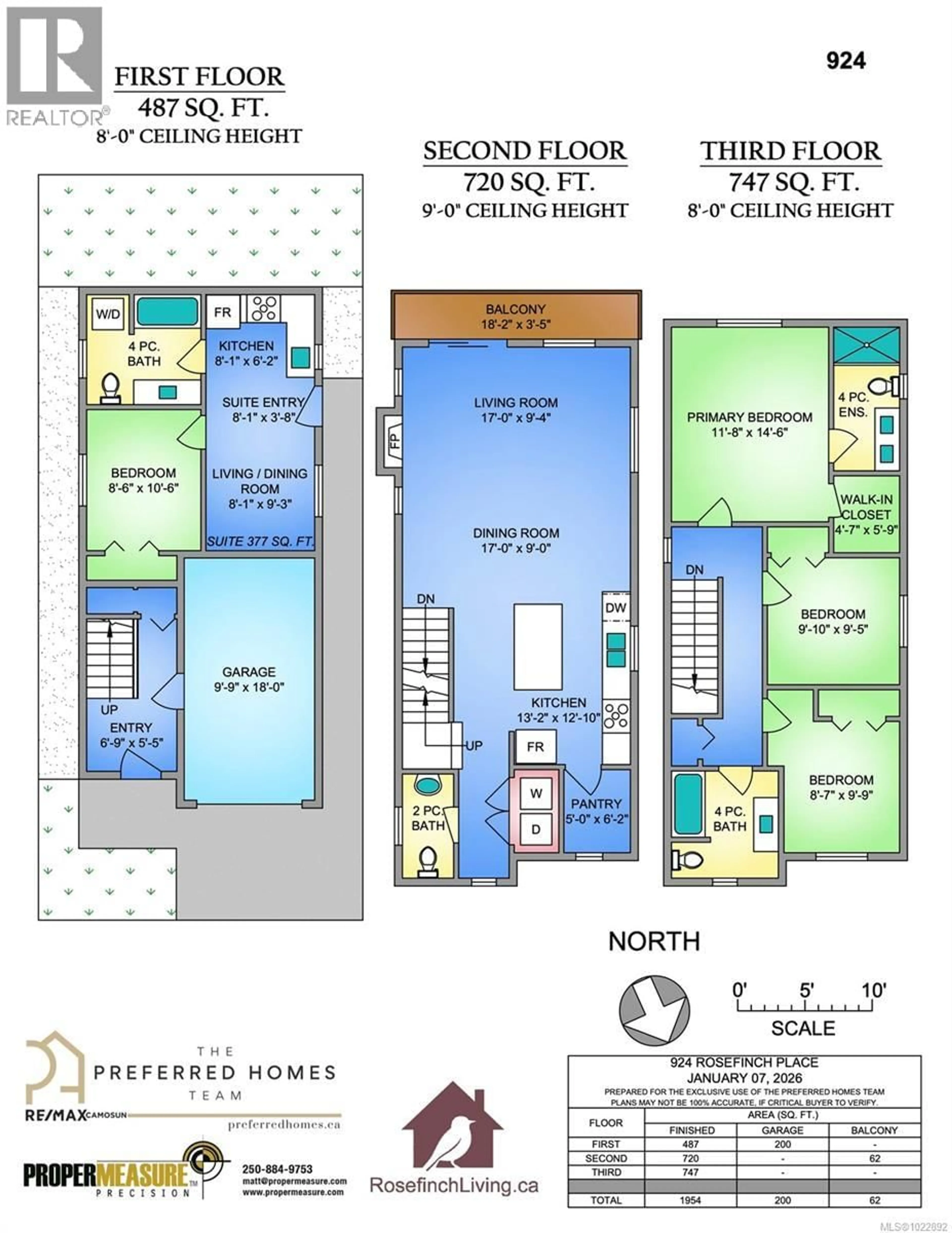 Floor plan for 924 ROSEFINCH PLACE, Langford British Columbia V9C0J9