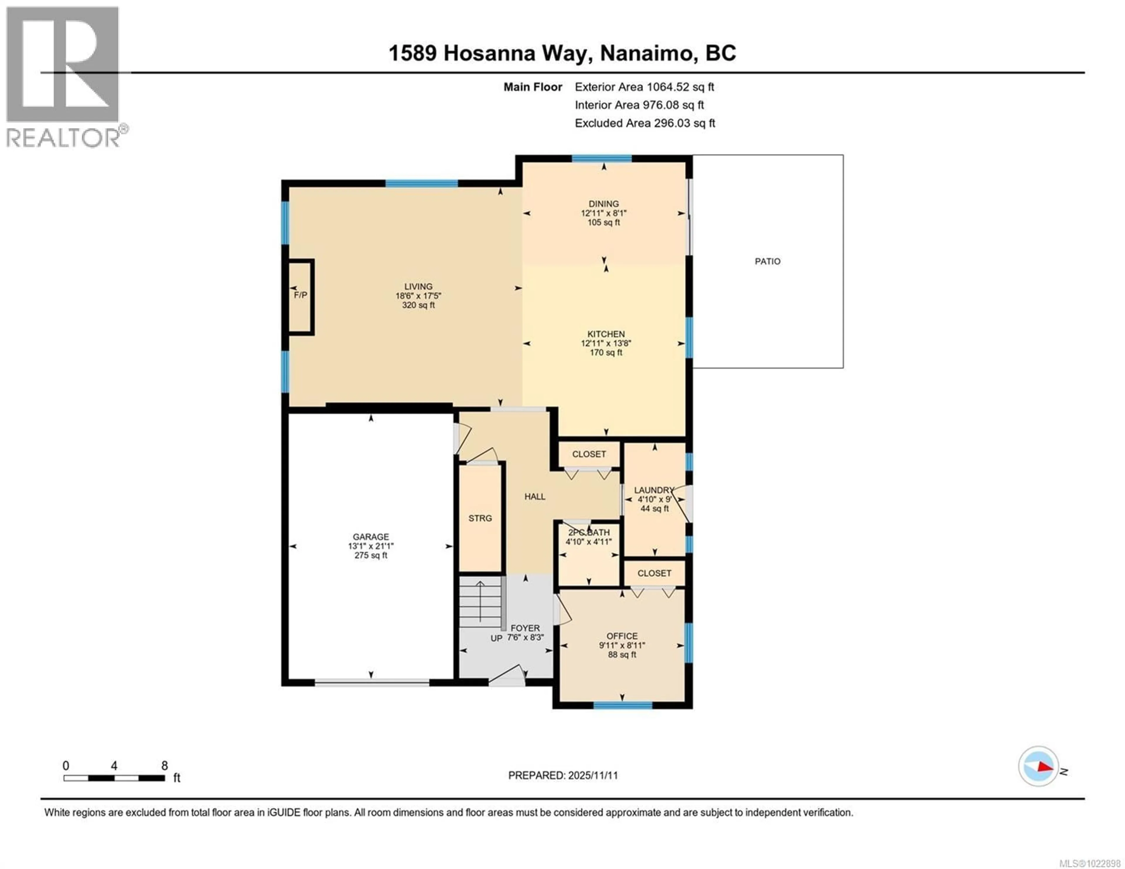 Floor plan for 1589 HOSANNA WAY, Nanaimo British Columbia V9X1A6