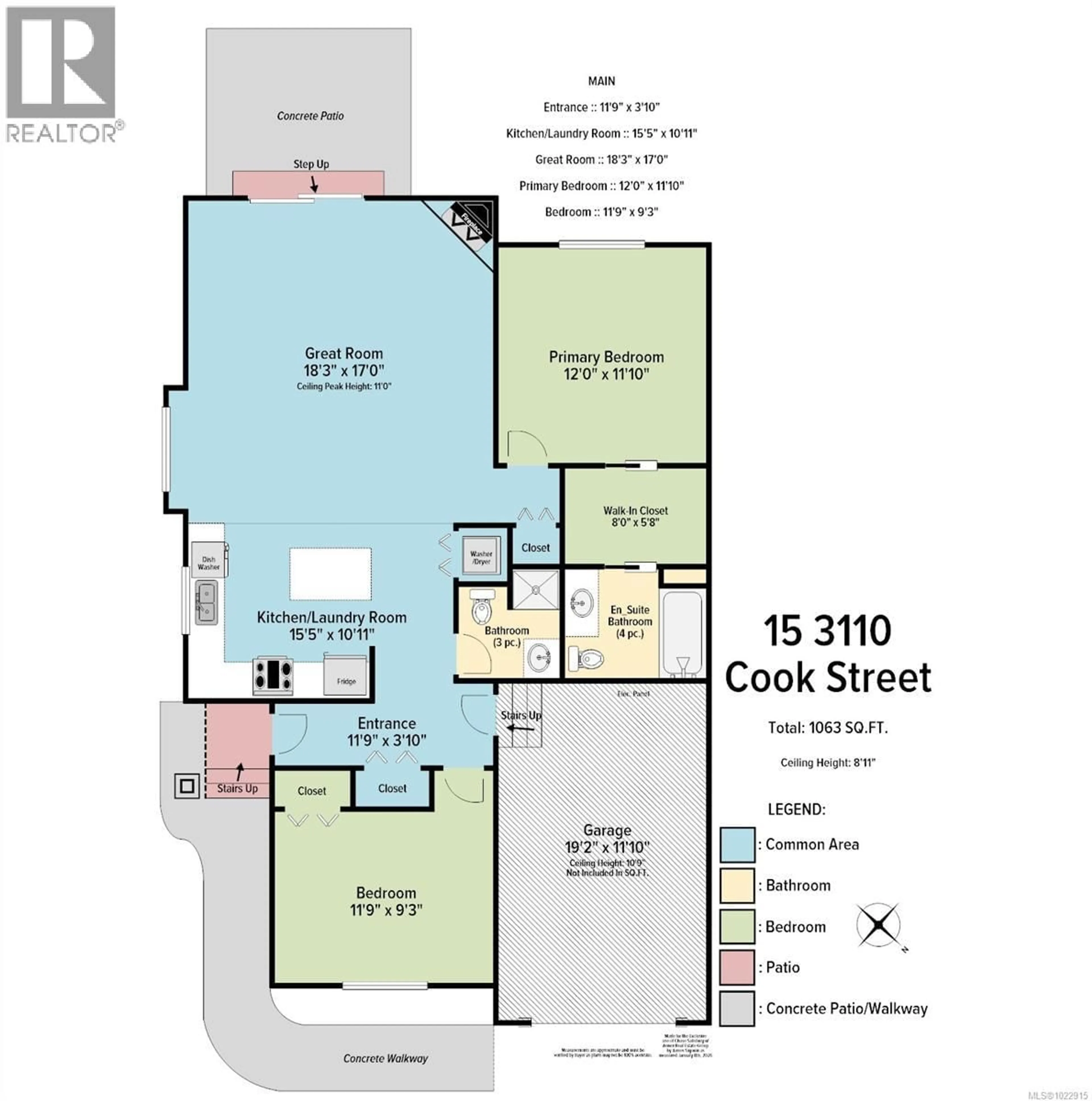 Floor plan for 15 - 3110 COOK STREET, Chemainus British Columbia V0R1K2
