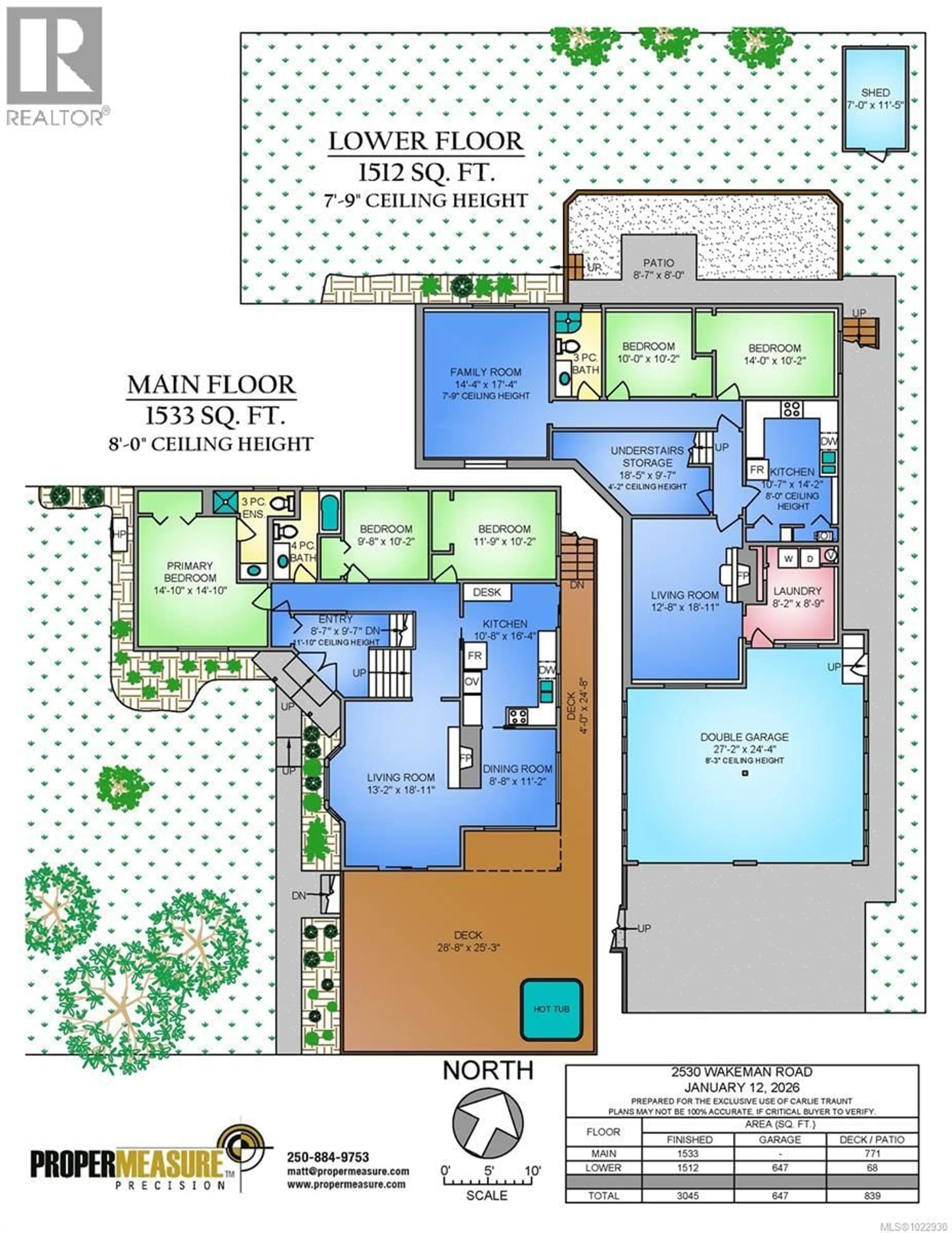 Floor plan for 2530 WAKEMAN ROAD, Central Saanich British Columbia V8M1V5