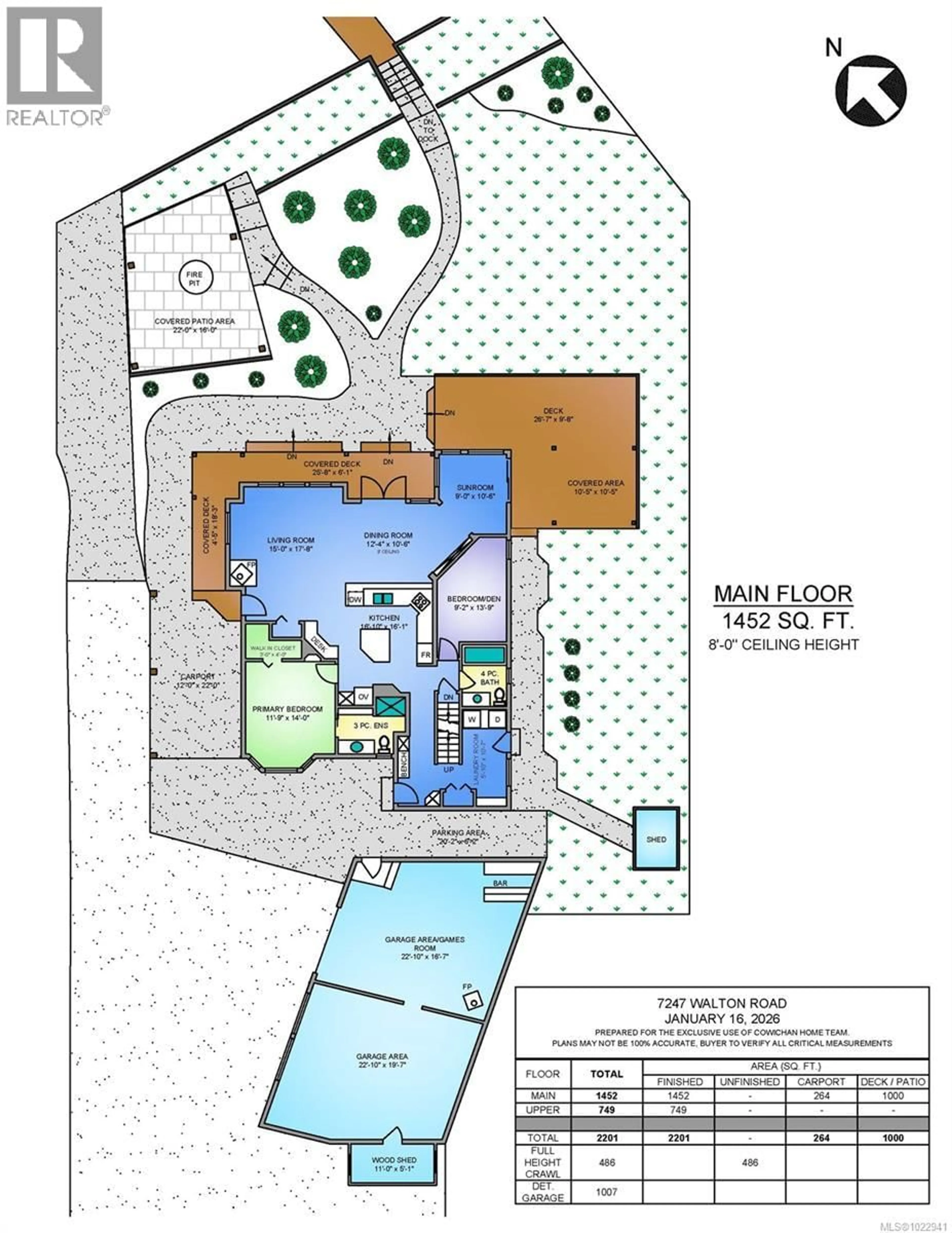 Floor plan for 7247 WALTON ROAD, Honeymoon Bay British Columbia V0R1Y0
