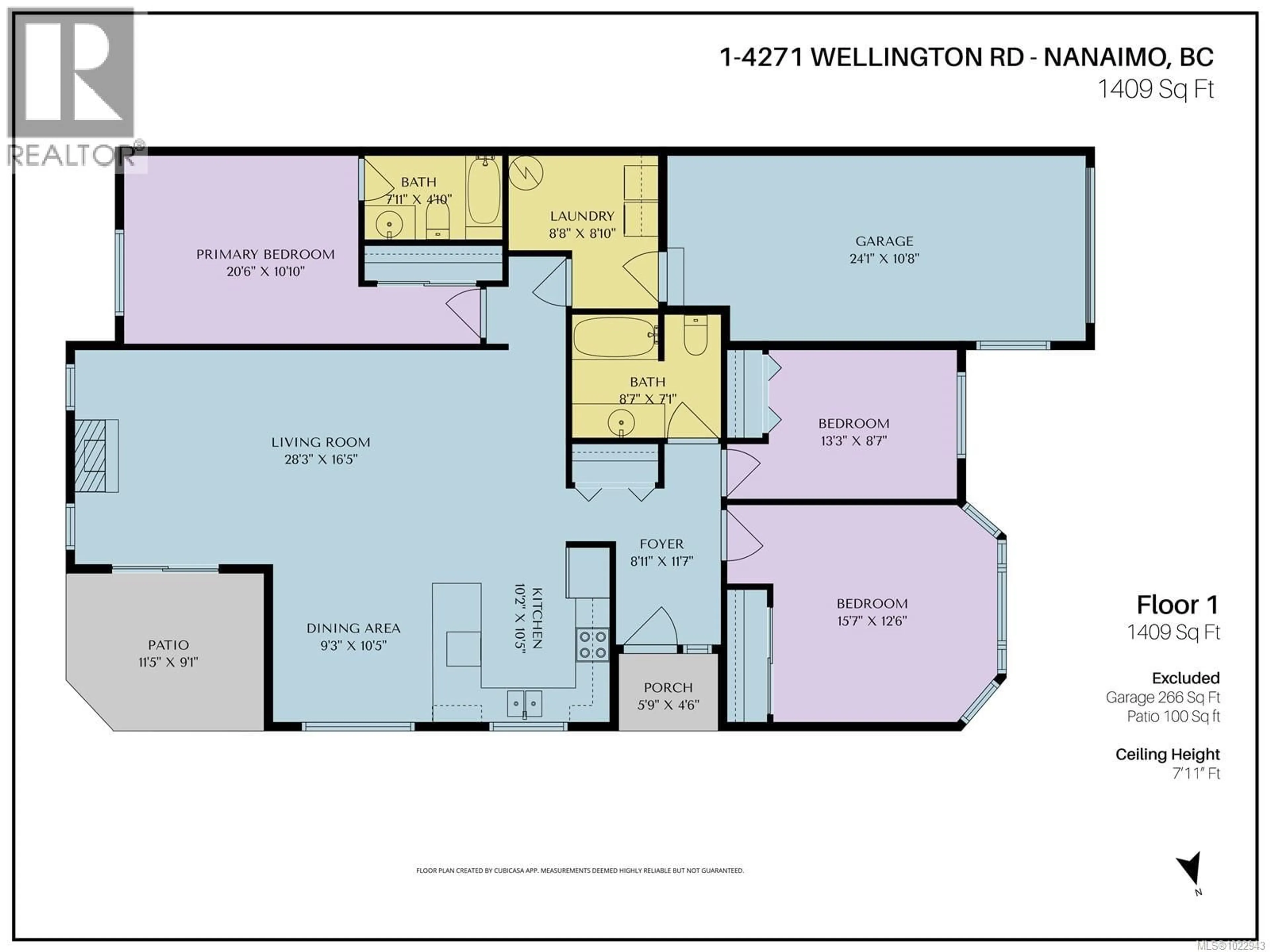 Floor plan for 1 - 4271 WELLINGTON ROAD, Nanaimo British Columbia V9T2H2