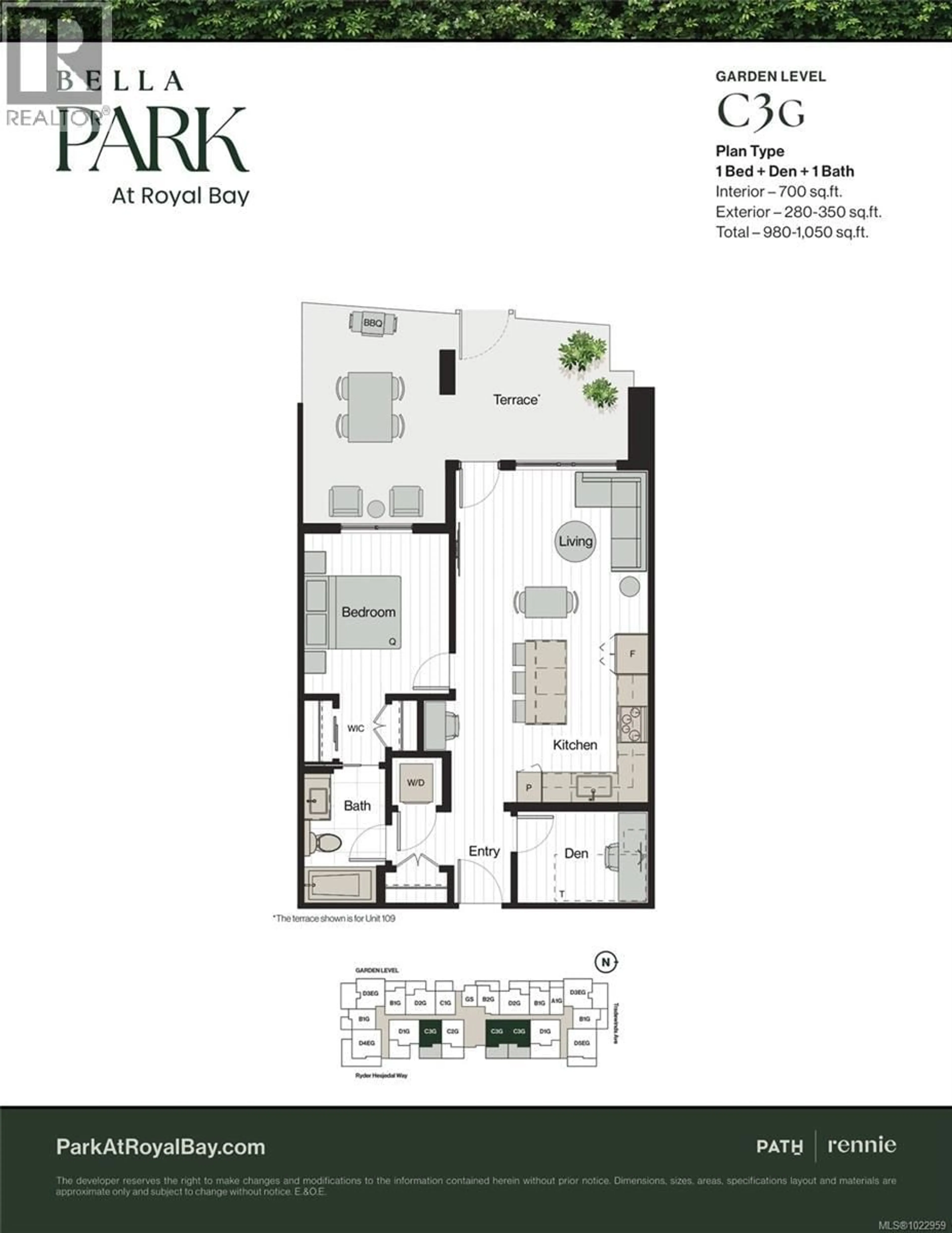 Floor plan for 107 - 3582 RYDER HESJEDAL WAY, Colwood British Columbia V9C0J6