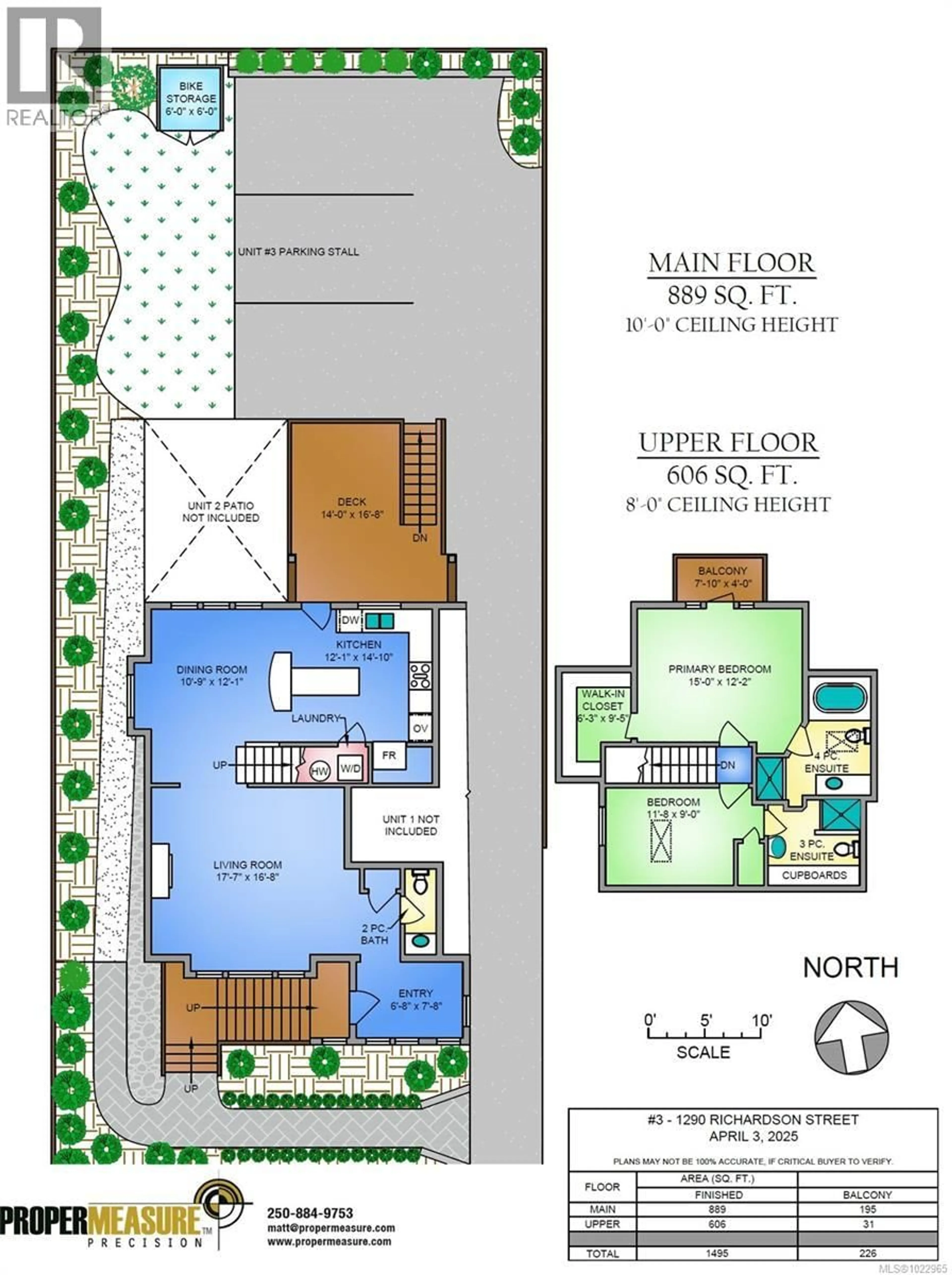 Floor plan for 3 - 1290 RICHARDSON STREET, Victoria British Columbia V8V3E1