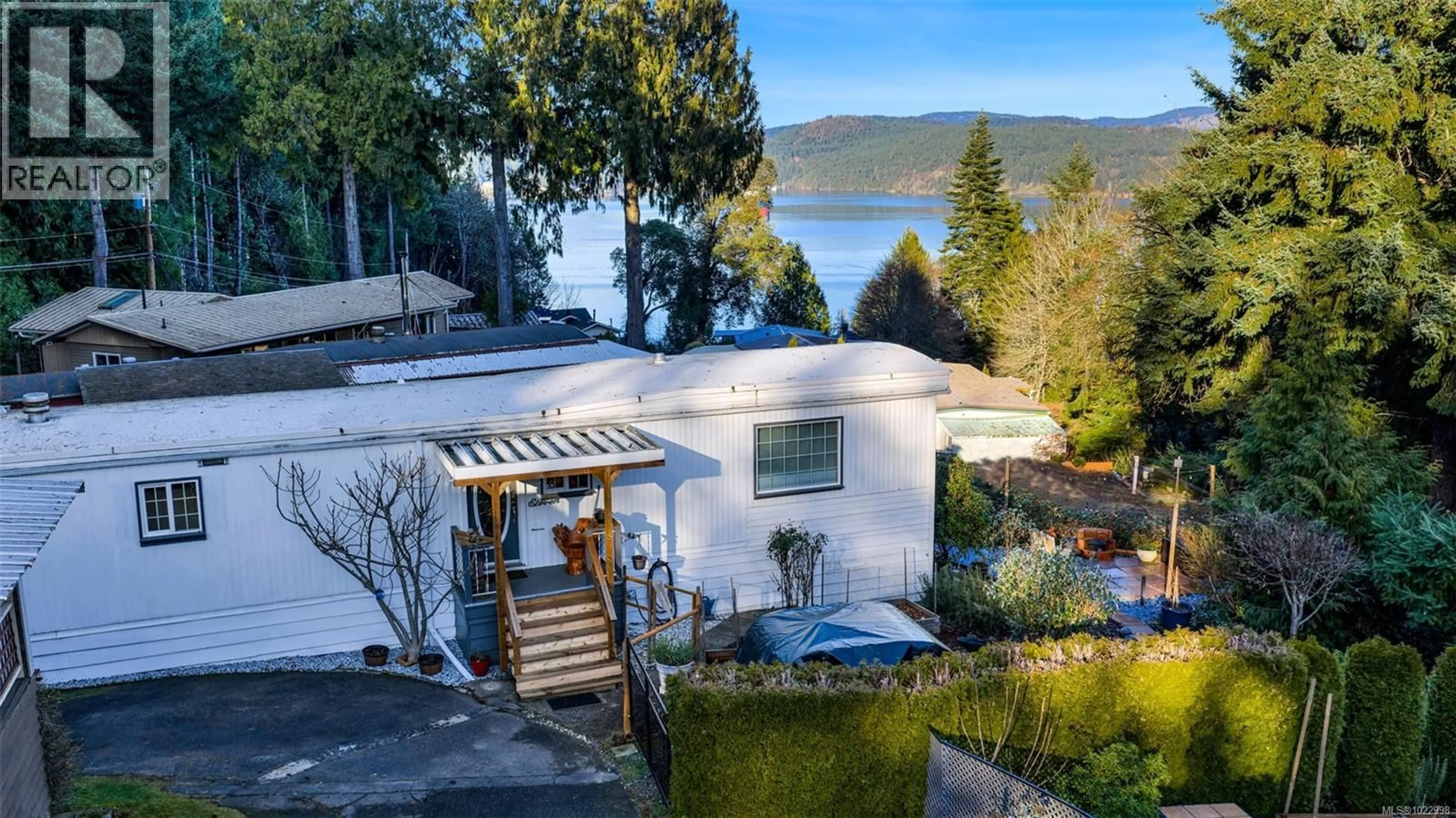A pic from outside/outdoor area/front of a property/back of a property/a pic from drone, water/lake/river/ocean view for 11 - 4544 LANES ROAD, Cowichan Bay British Columbia V0R1N2