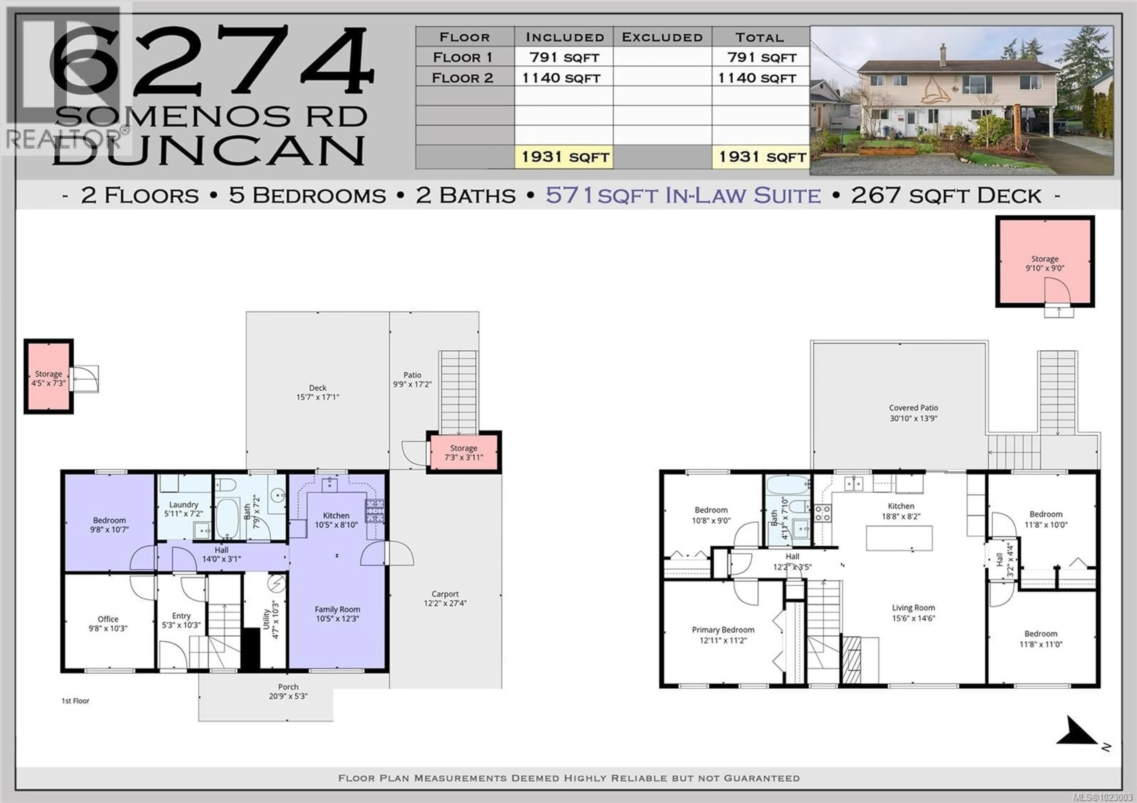 Floor plan for 6274 SOMENOS ROAD, Duncan British Columbia V9L4E9
