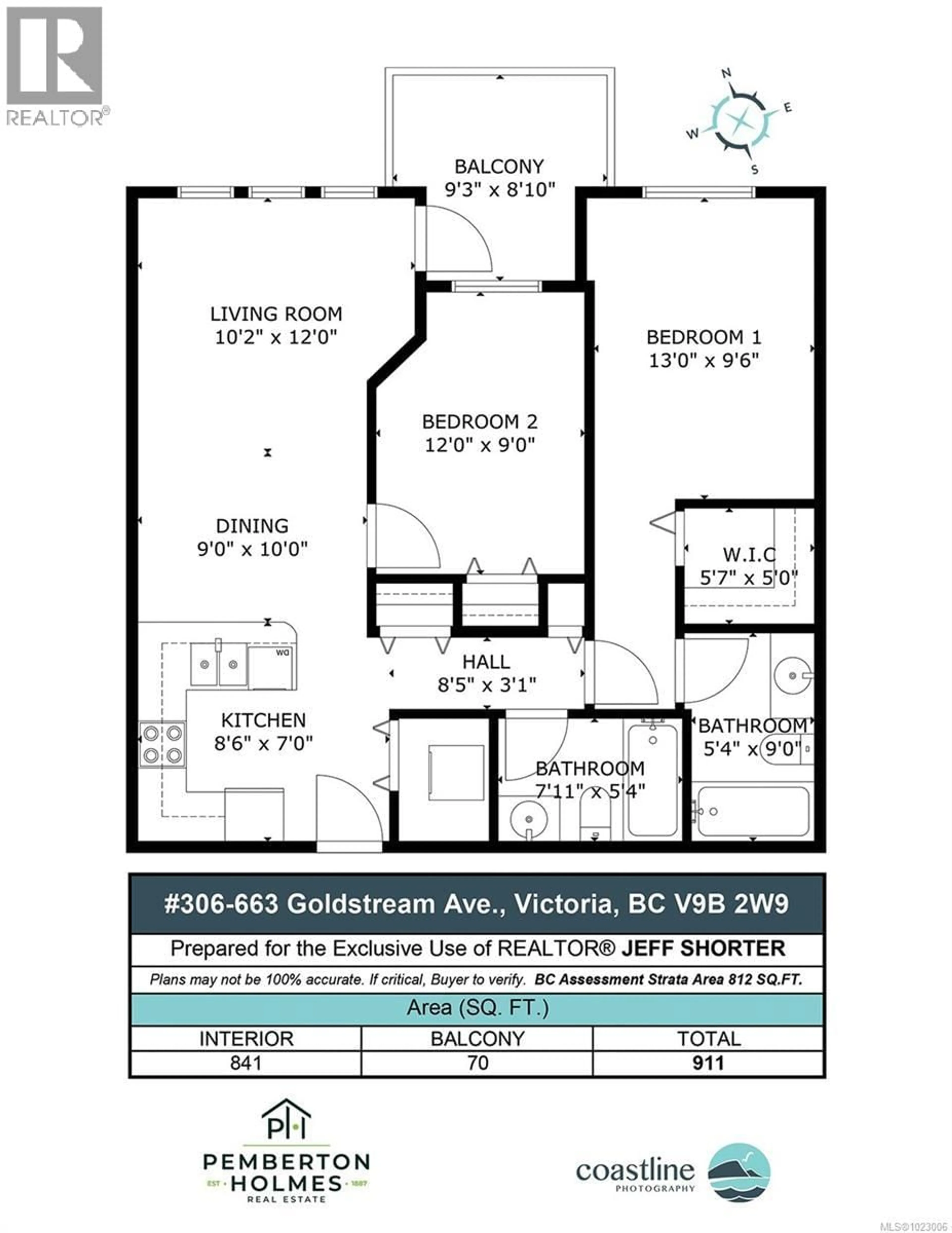 Floor plan for 306 - 663 GOLDSTREAM AVENUE, Langford British Columbia V9B2W9