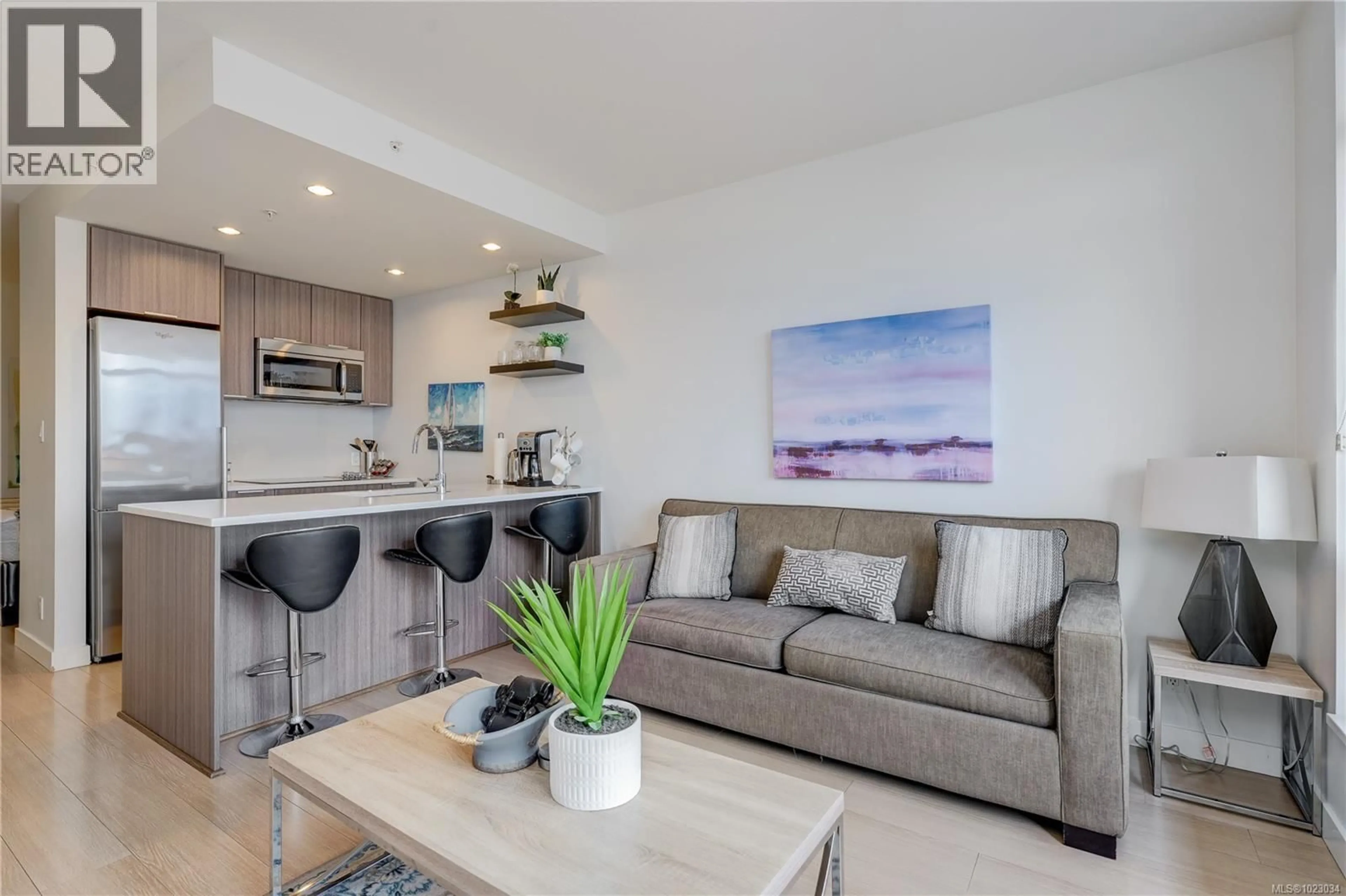 Living room with furniture, unknown for 910 - 728 YATES STREET, Victoria British Columbia V8W0C8