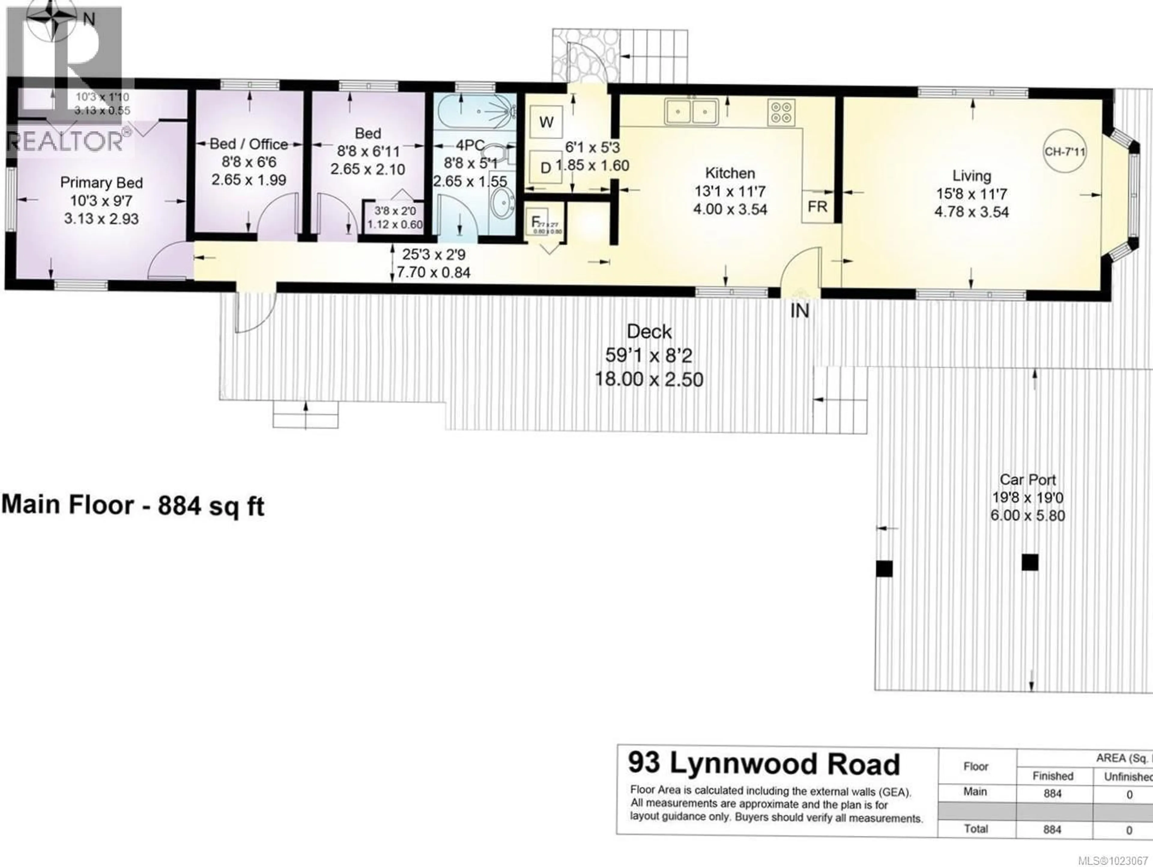 Floor plan for 93 LYNNWOOD ROAD, Campbell River British Columbia V9H1G9