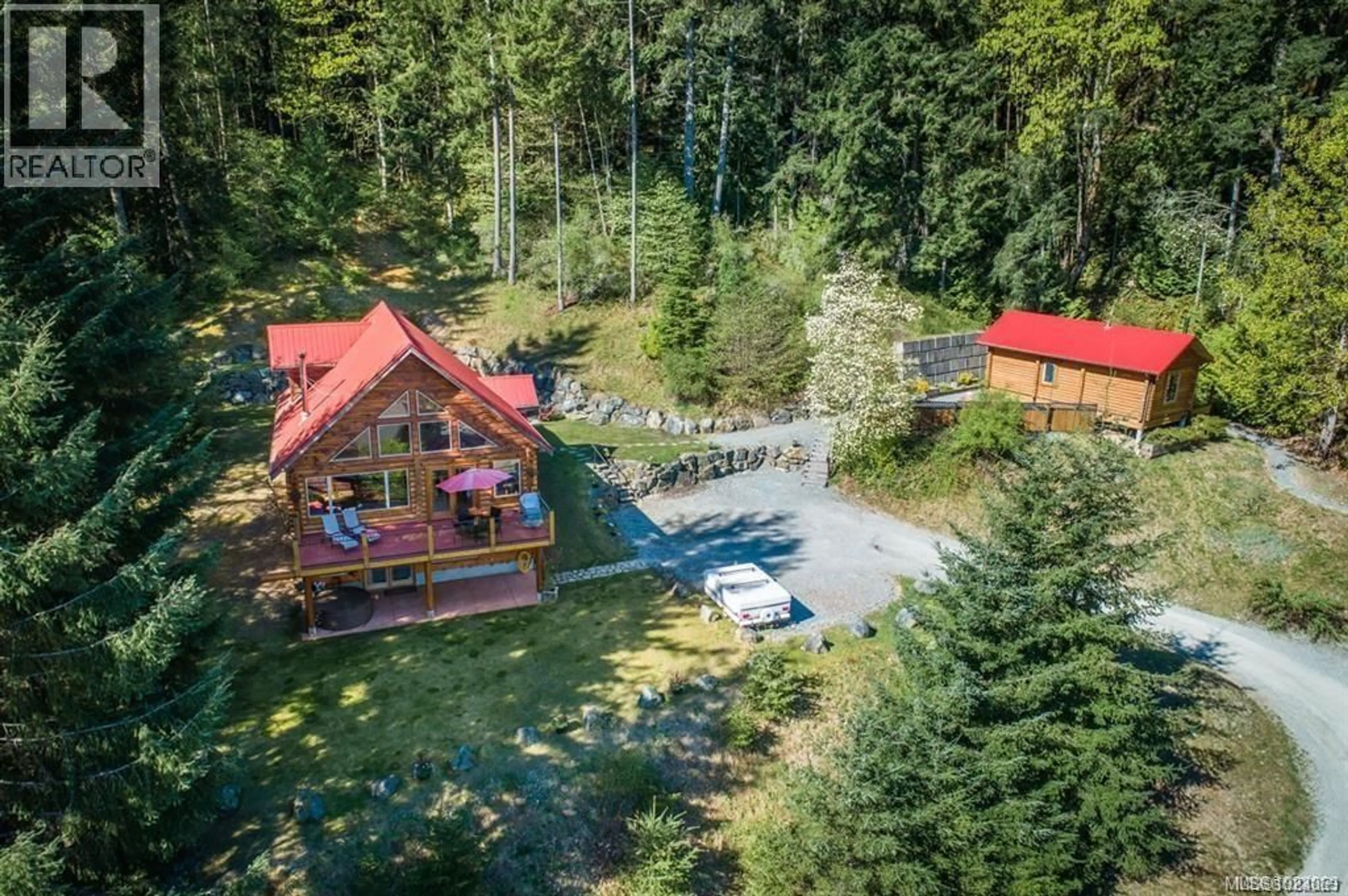 A pic from outside/outdoor area/front of a property/back of a property/a pic from drone, forest/trees view for PARADISE CLOSE, Cowichan Bay British Columbia V0R1N2