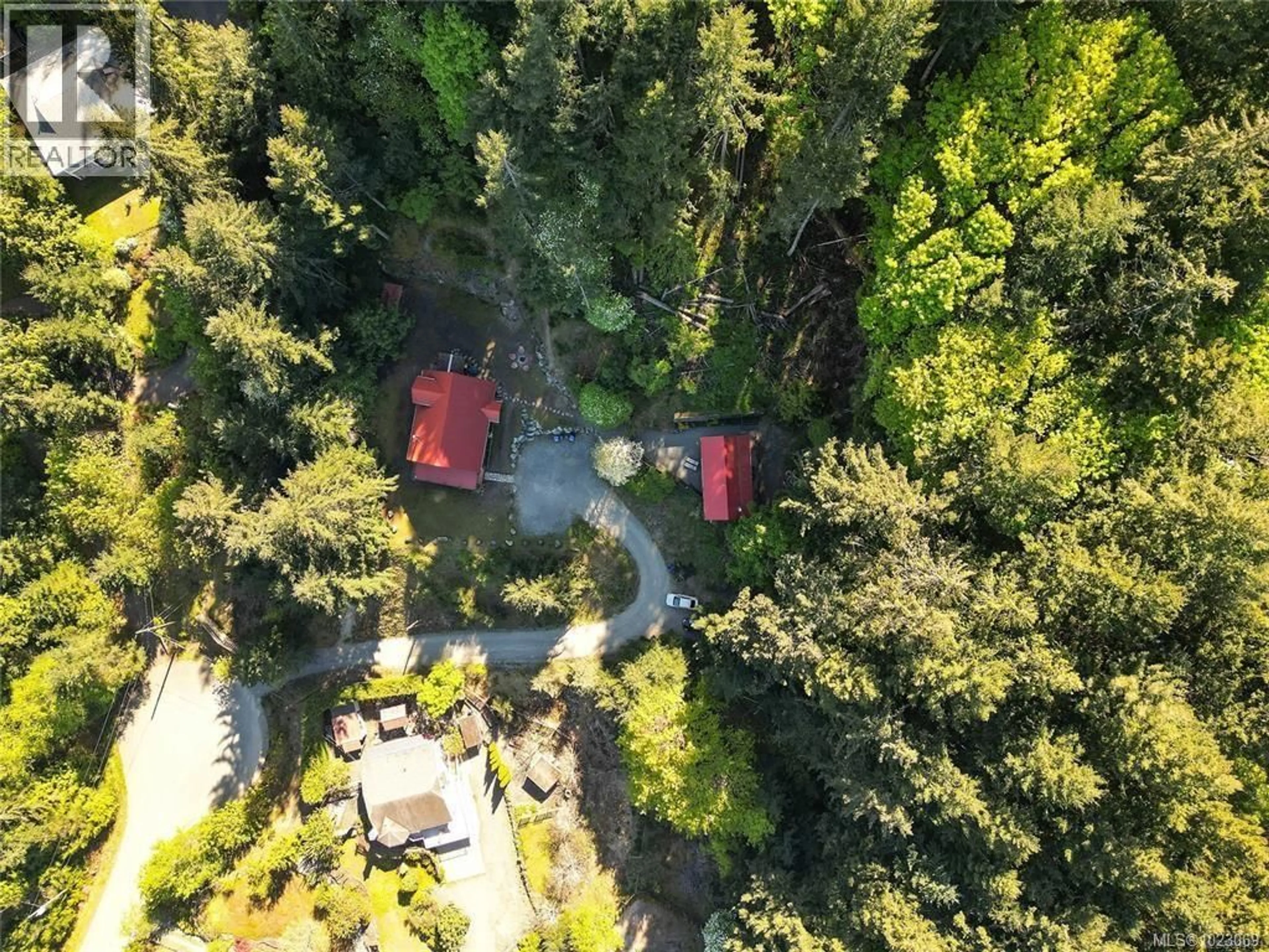 A pic from outside/outdoor area/front of a property/back of a property/a pic from drone, forest/trees view for PARADISE CLOSE, Cowichan Bay British Columbia V0R1N2