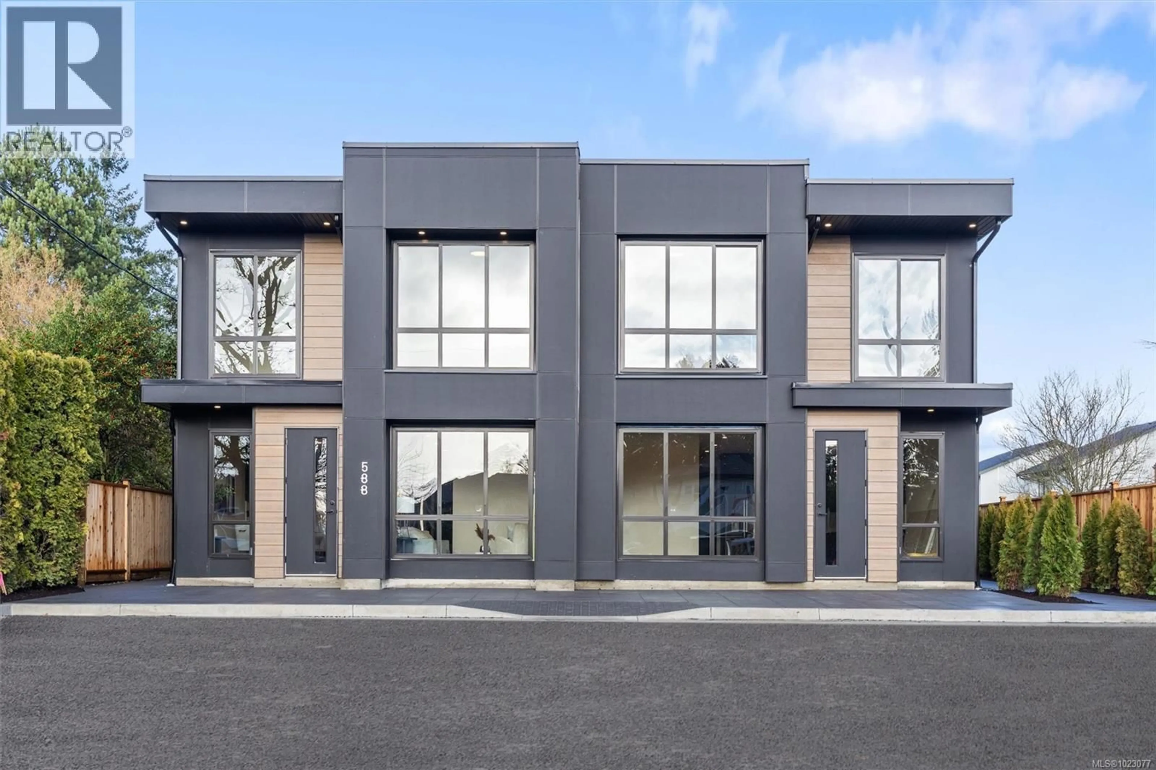 A pic from outside/outdoor area/front of a property/back of a property/a pic from drone, building for 4 - 588 WHITESIDE STREET, Saanich British Columbia V8Z1Y6