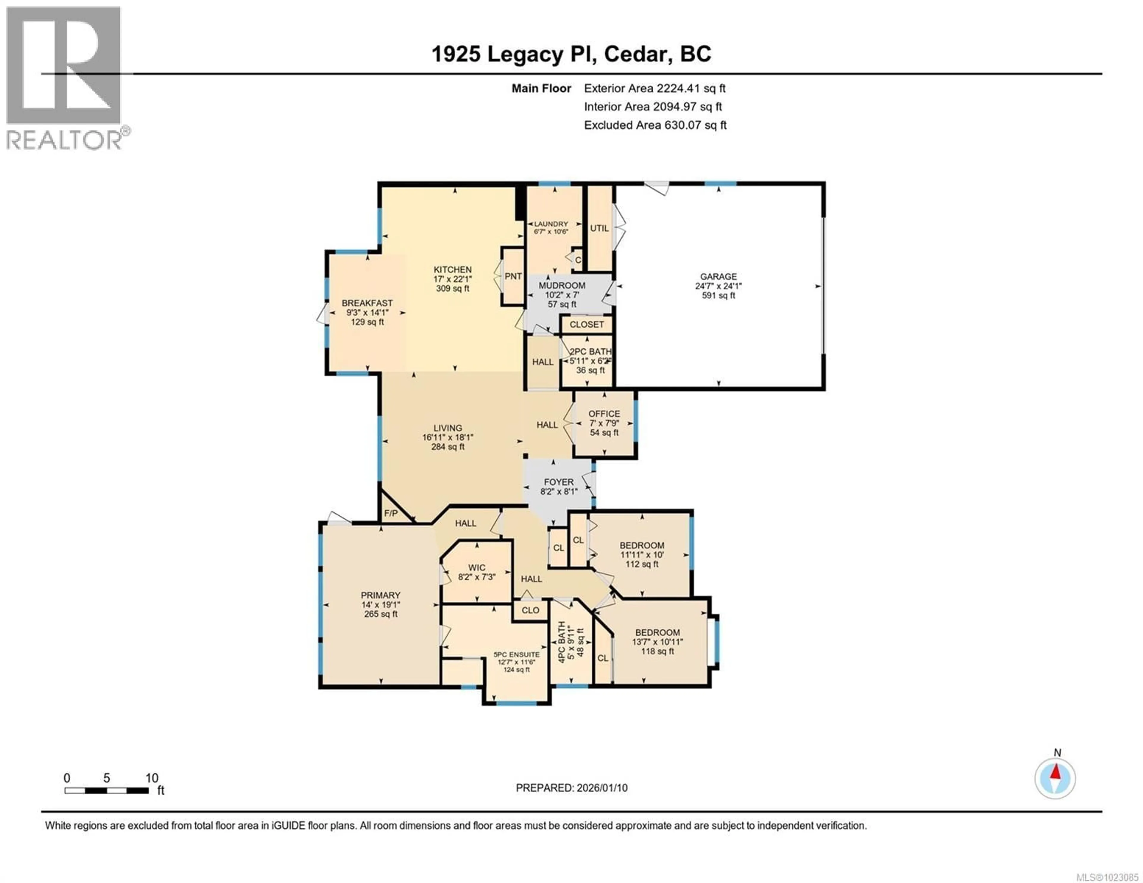 Floor plan for 1925 LEGACY PLACE, Nanaimo British Columbia V9X1M2