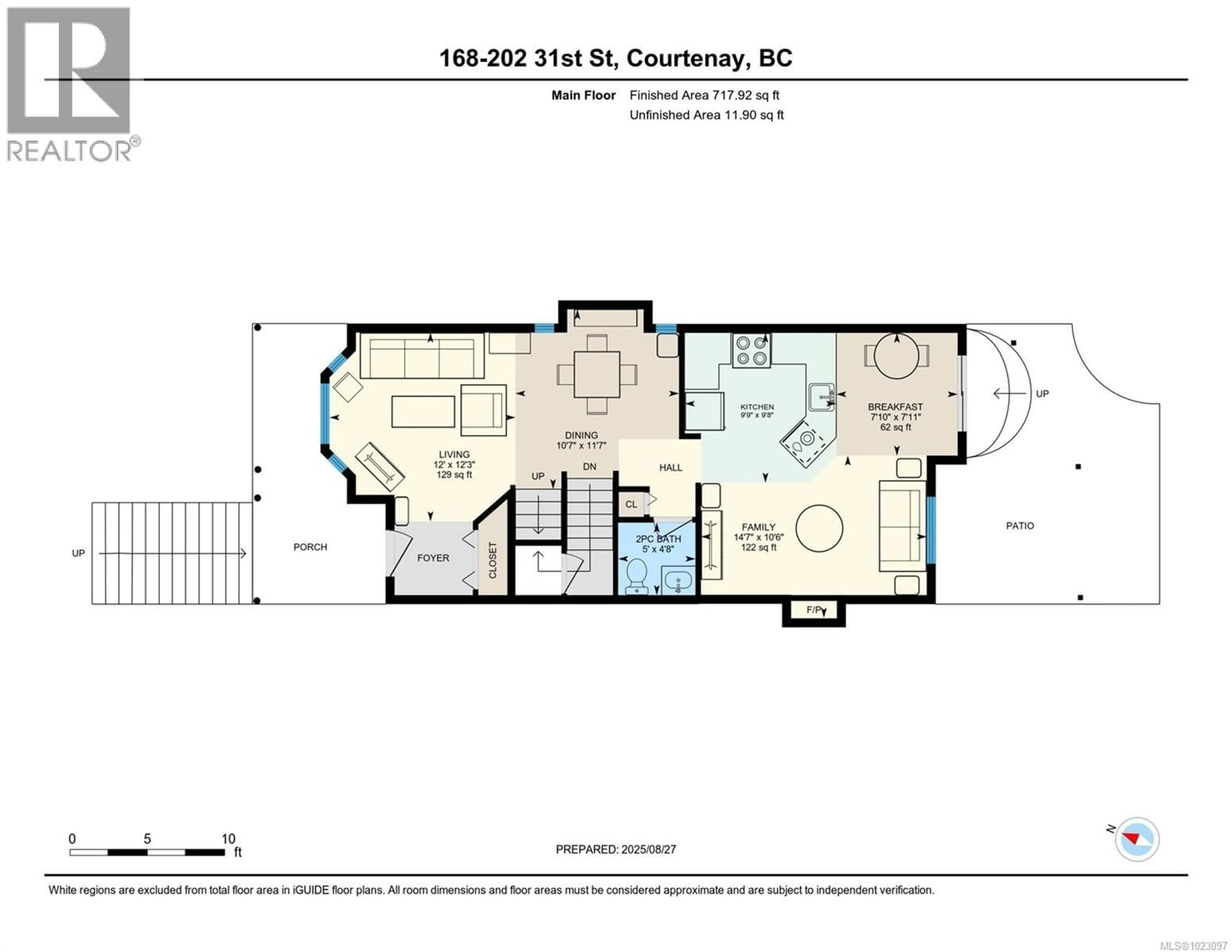 Floor plan for 168 - 202 31ST STREET, Courtenay British Columbia V9N7T8