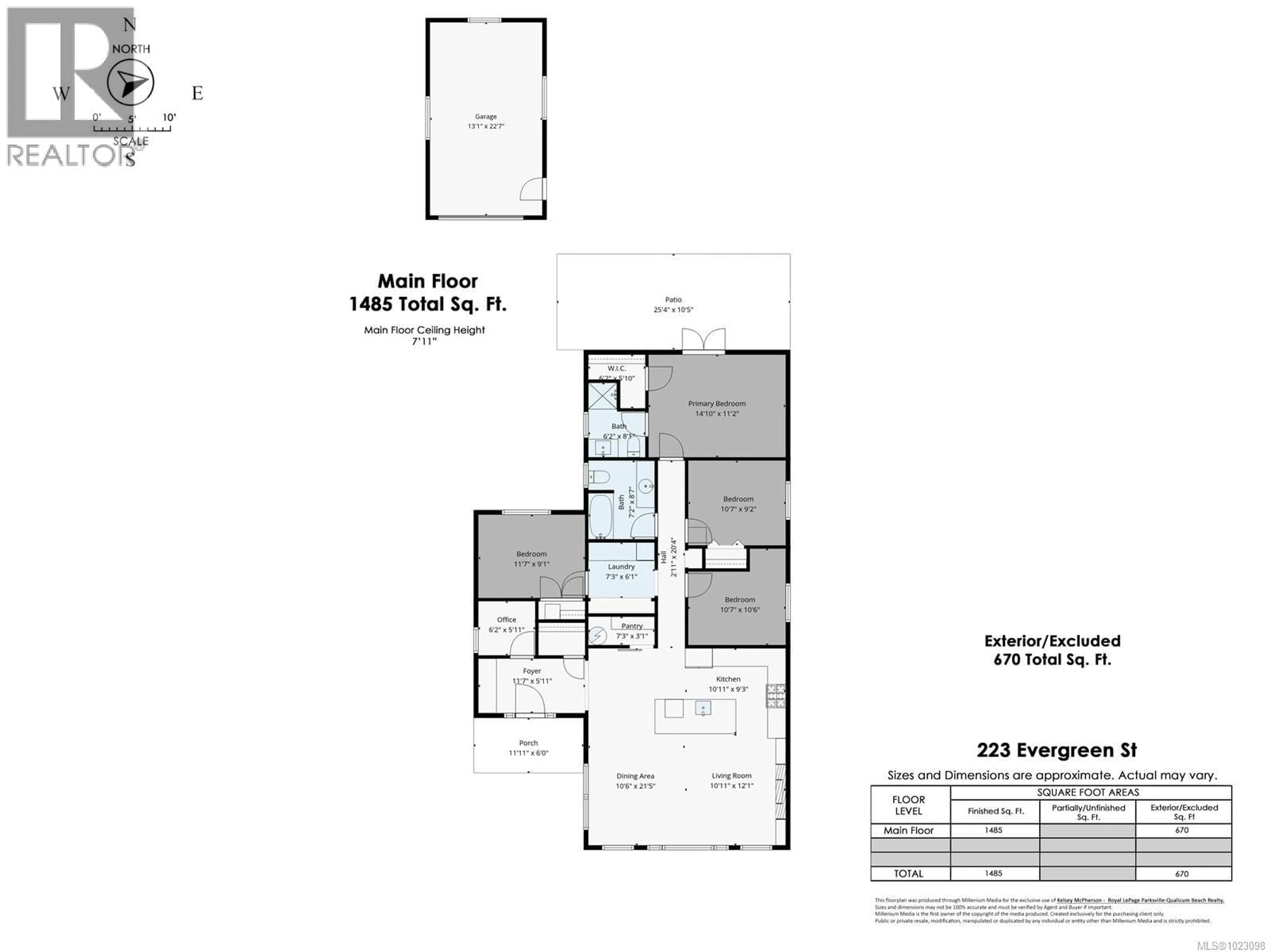 Floor plan for 223 EVERGREEN STREET, Parksville British Columbia V9P2G3