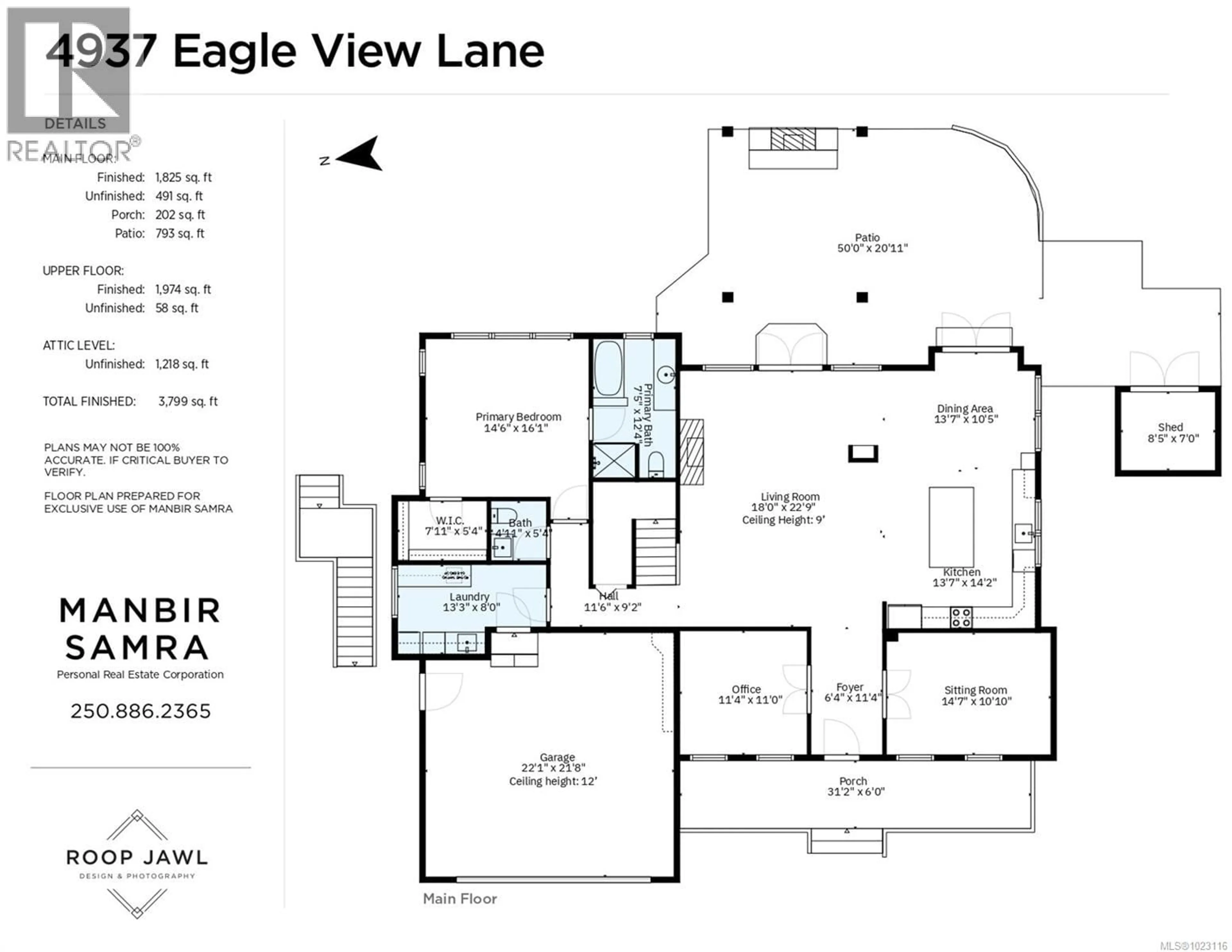 Floor plan for 4937 EAGLE VIEW LANE, Saanich British Columbia V8Y3J9