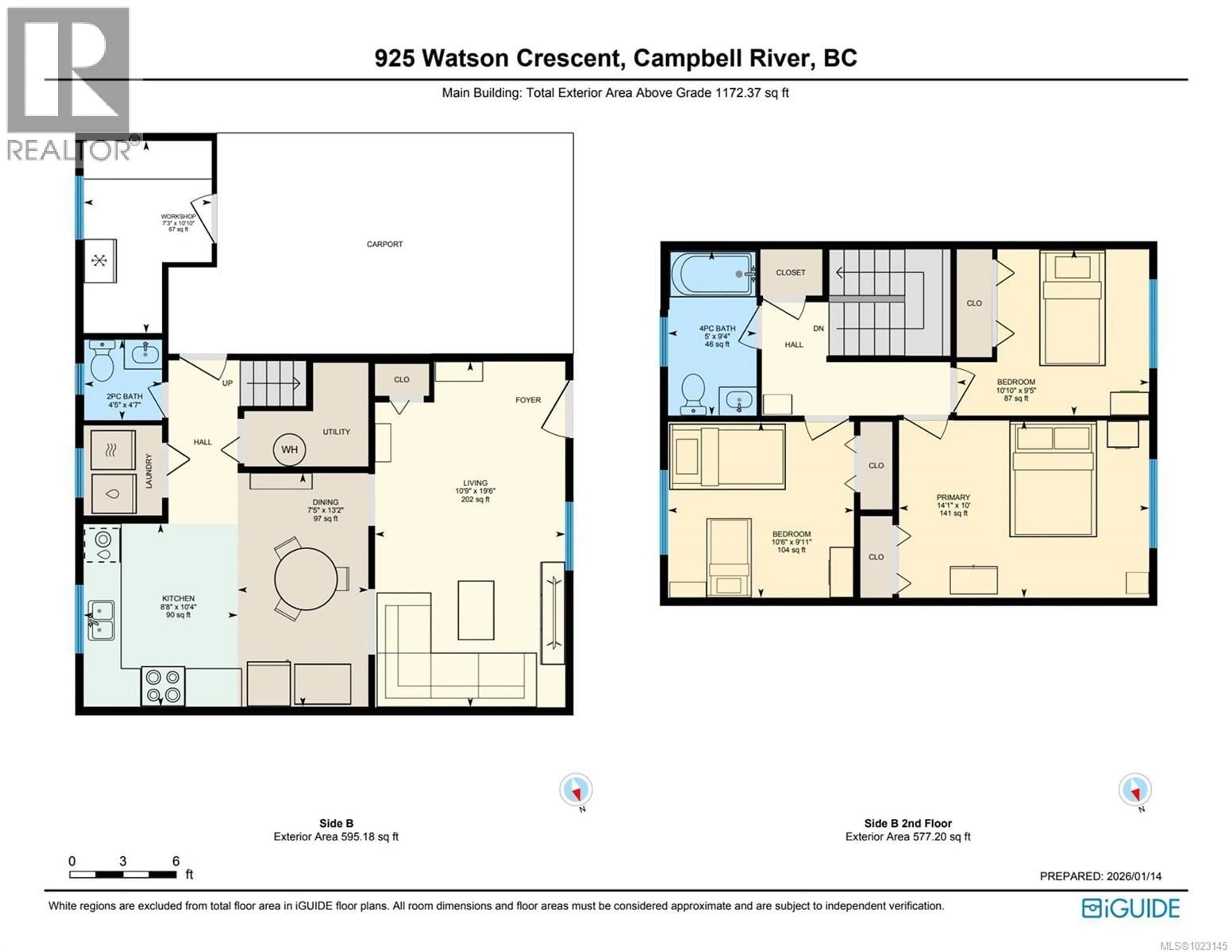 Floor plan for 925 WATSON CRESCENT, Campbell River British Columbia V9W5N4