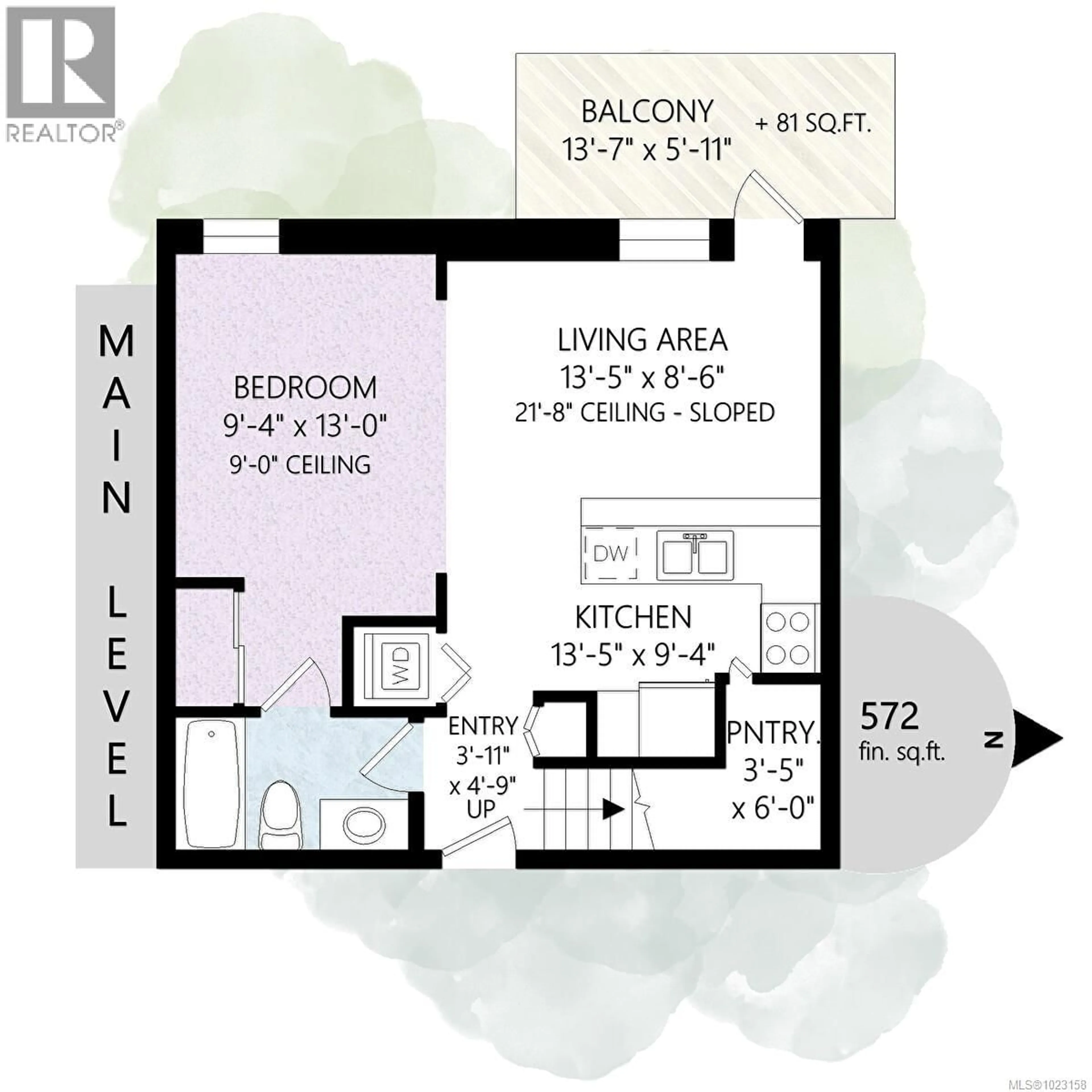 Floor plan for 323 - 599 PANDORA AVENUE, Victoria British Columbia V8W1N5