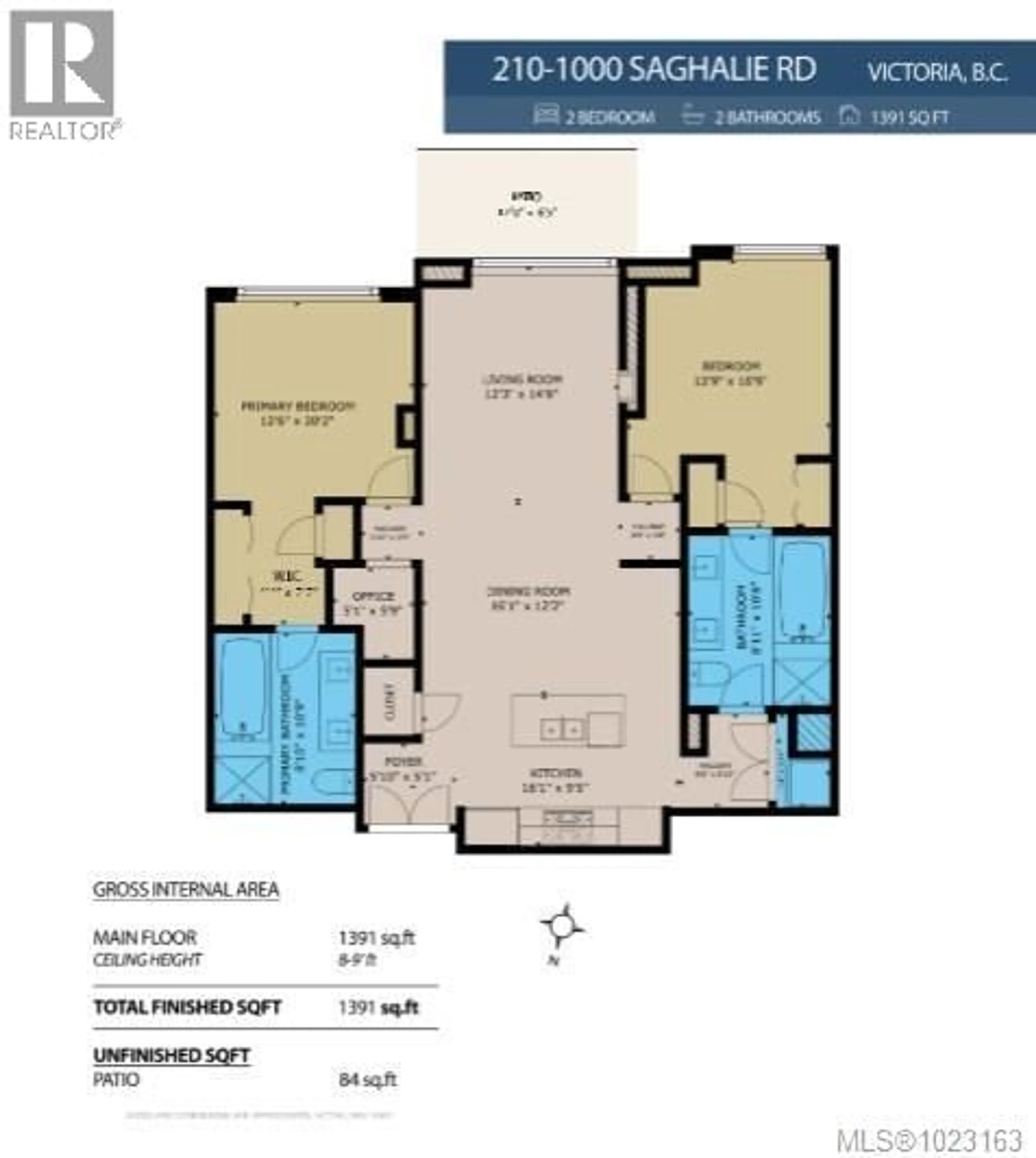 Floor plan for 210 - 100 SAGHALIE ROAD, Victoria British Columbia V9A0A1