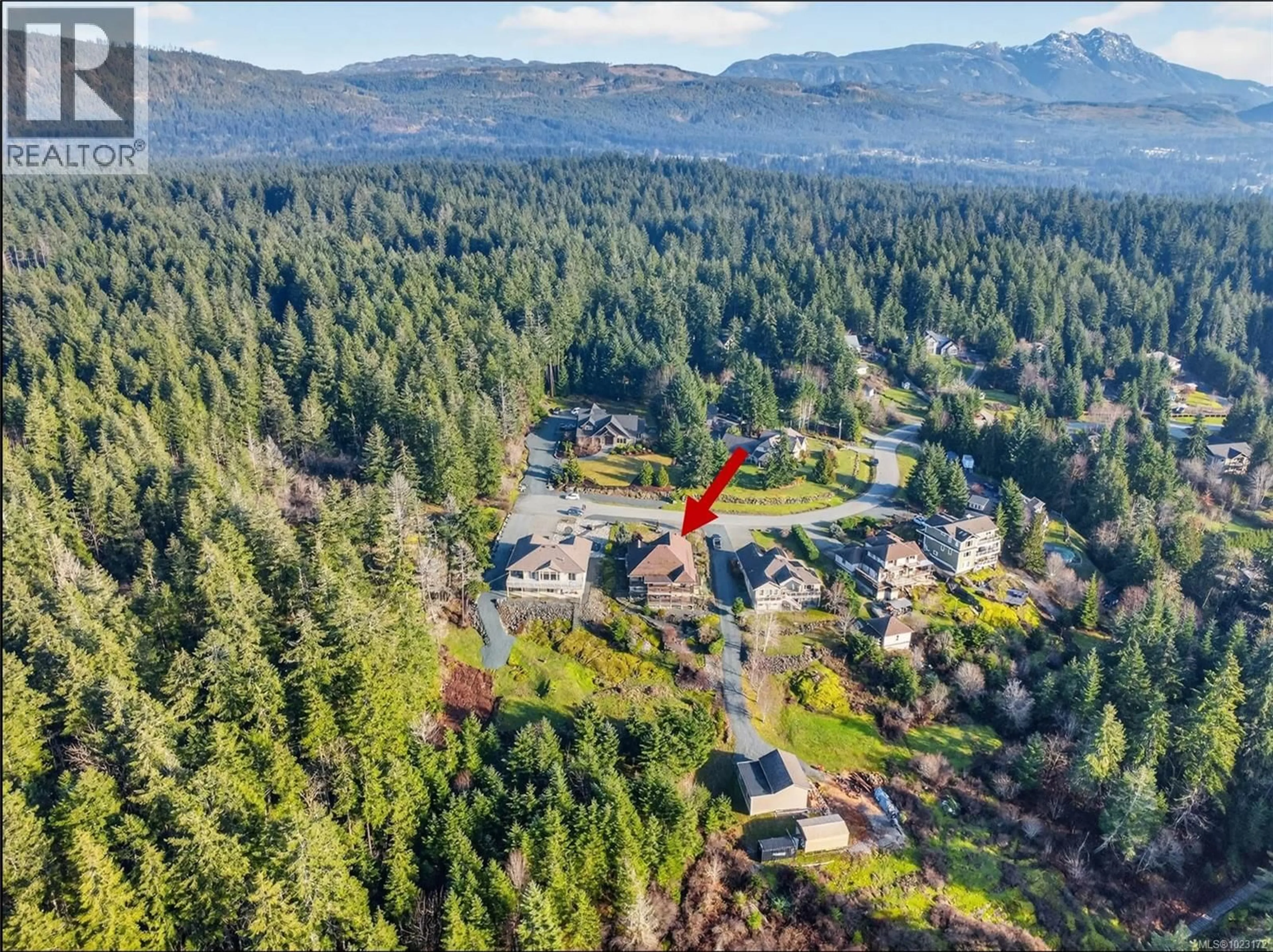 A pic from outside/outdoor area/front of a property/back of a property/a pic from drone, forest/trees view for 5498 HIGHLAND DRIVE, Port Alberni British Columbia V9Y7G7