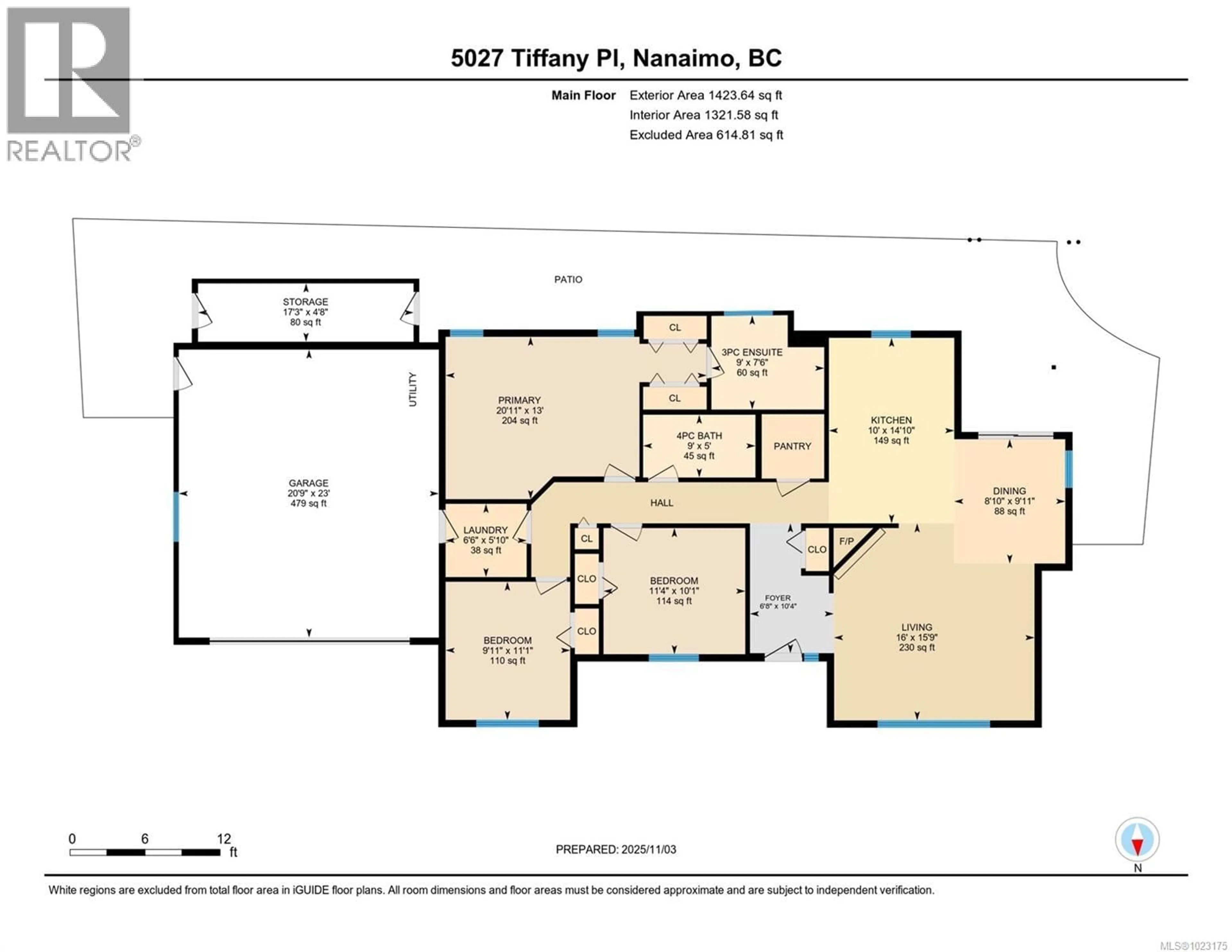 Floor plan for 5027 TIFFANY PLACE, Nanaimo British Columbia V9T6N6