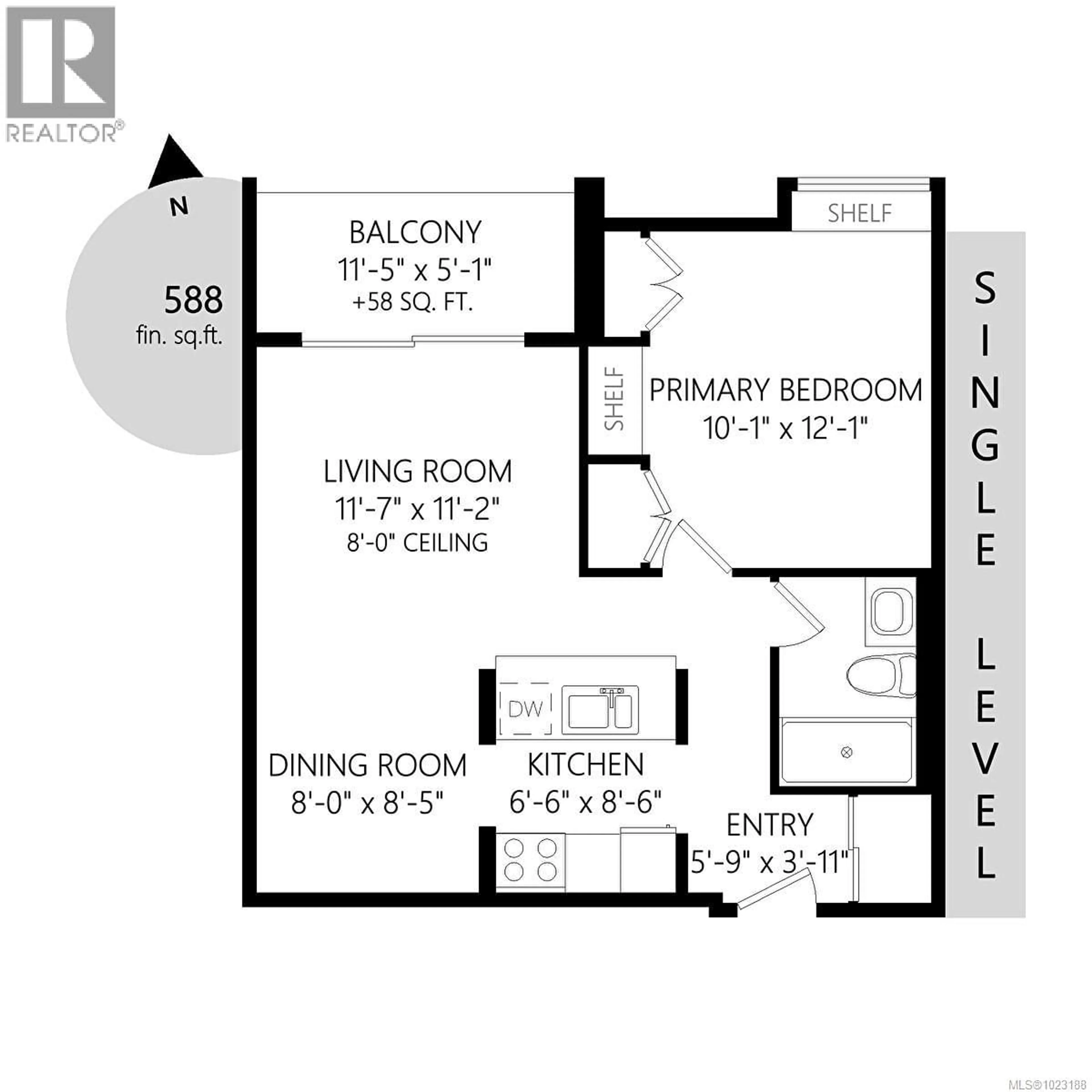 Floor plan for 1005 - 1630 QUADRA STREET, Victoria British Columbia V8W3J5