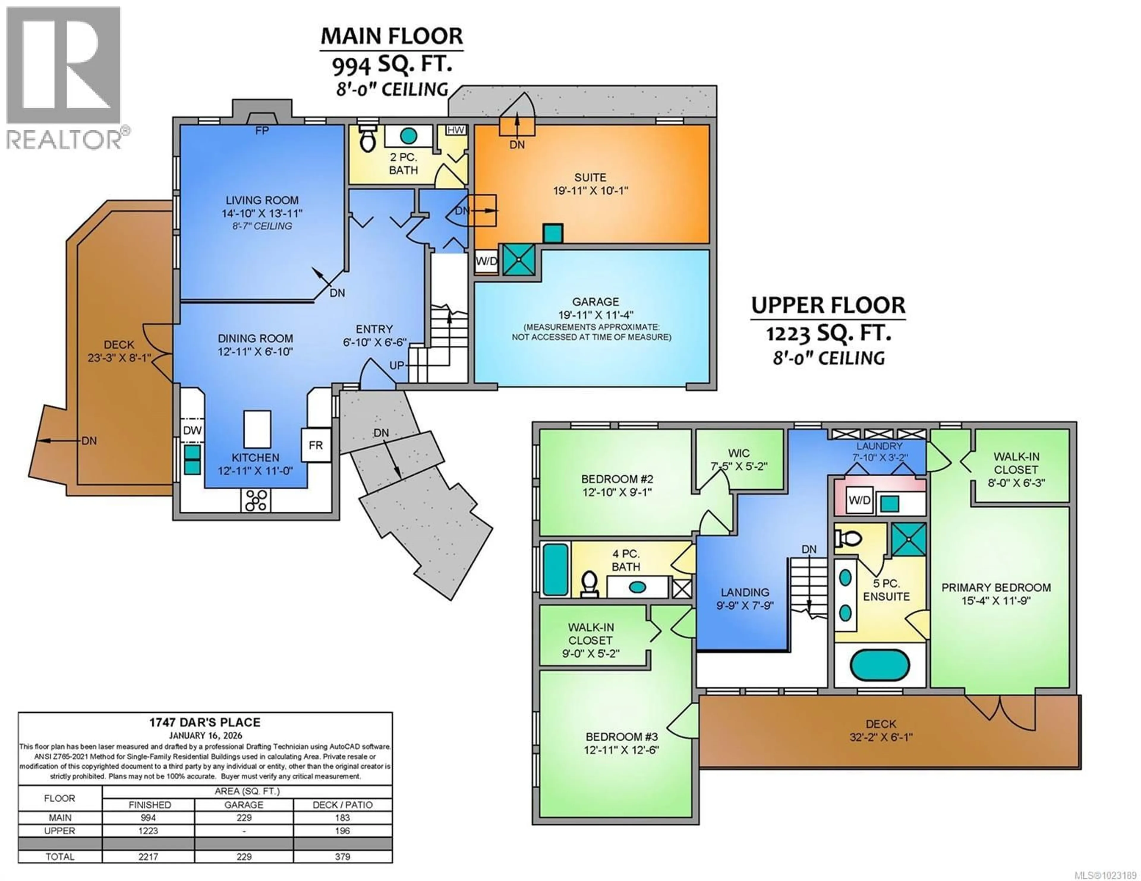 Floor plan for 1747 DAR'S PLACE, Qualicum Beach British Columbia V9K2S3