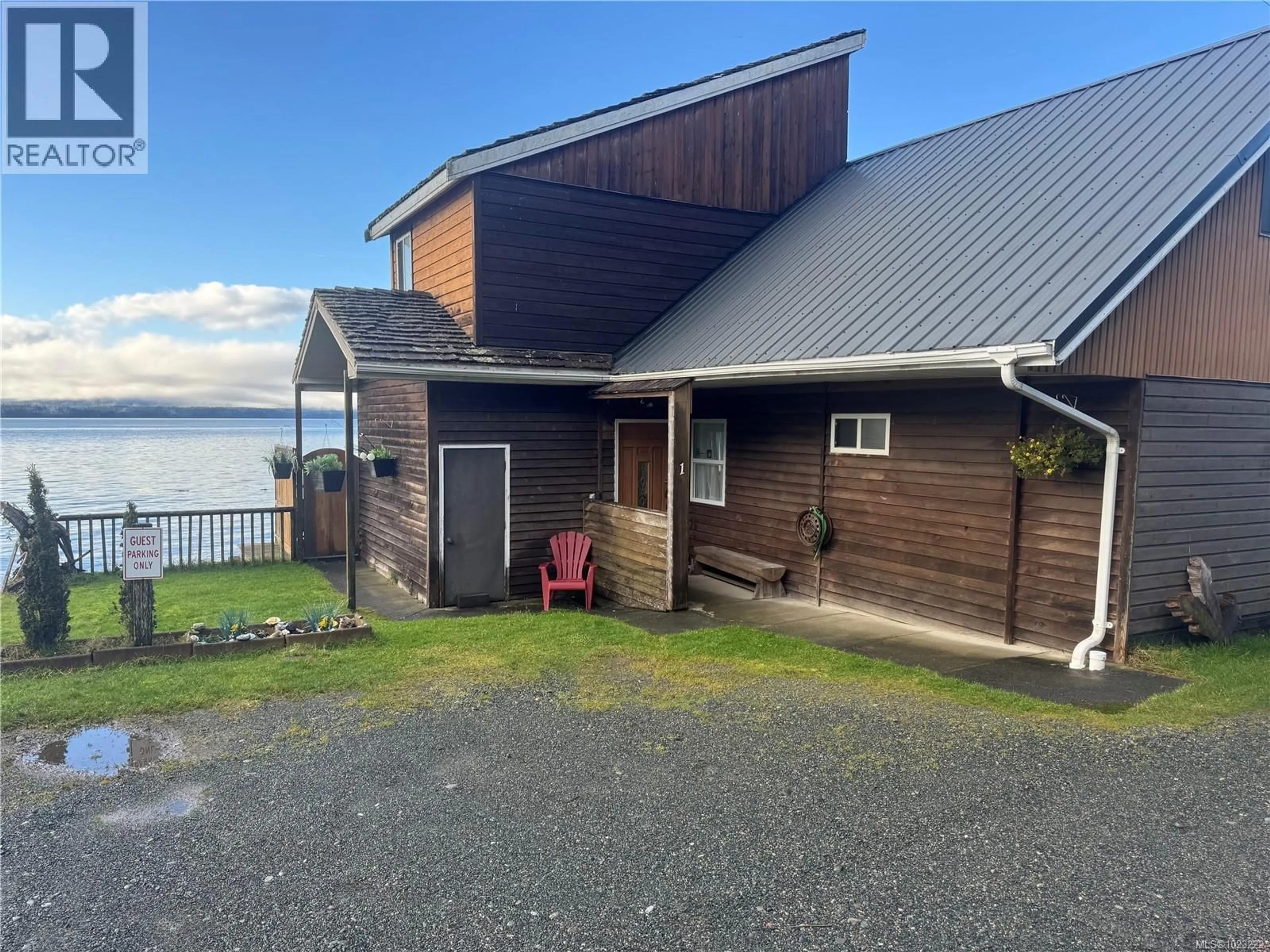 A pic from outside/outdoor area/front of a property/back of a property/a pic from drone, water/lake/river/ocean view for 480&500 1ST STREET, Sointula British Columbia V0N3E0