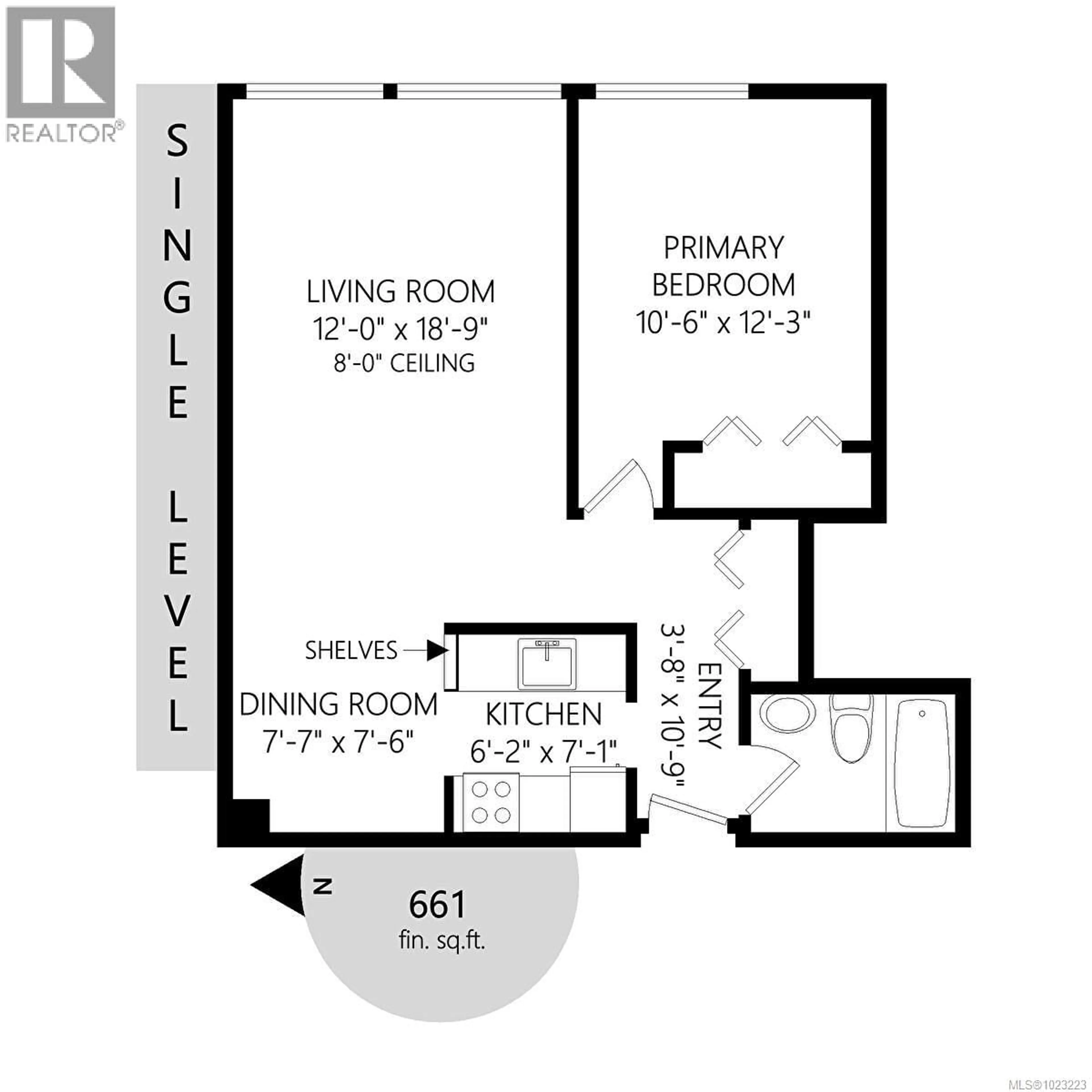 Floor plan for 118 - 964 HEYWOOD AVENUE, Victoria British Columbia V8V2Y5
