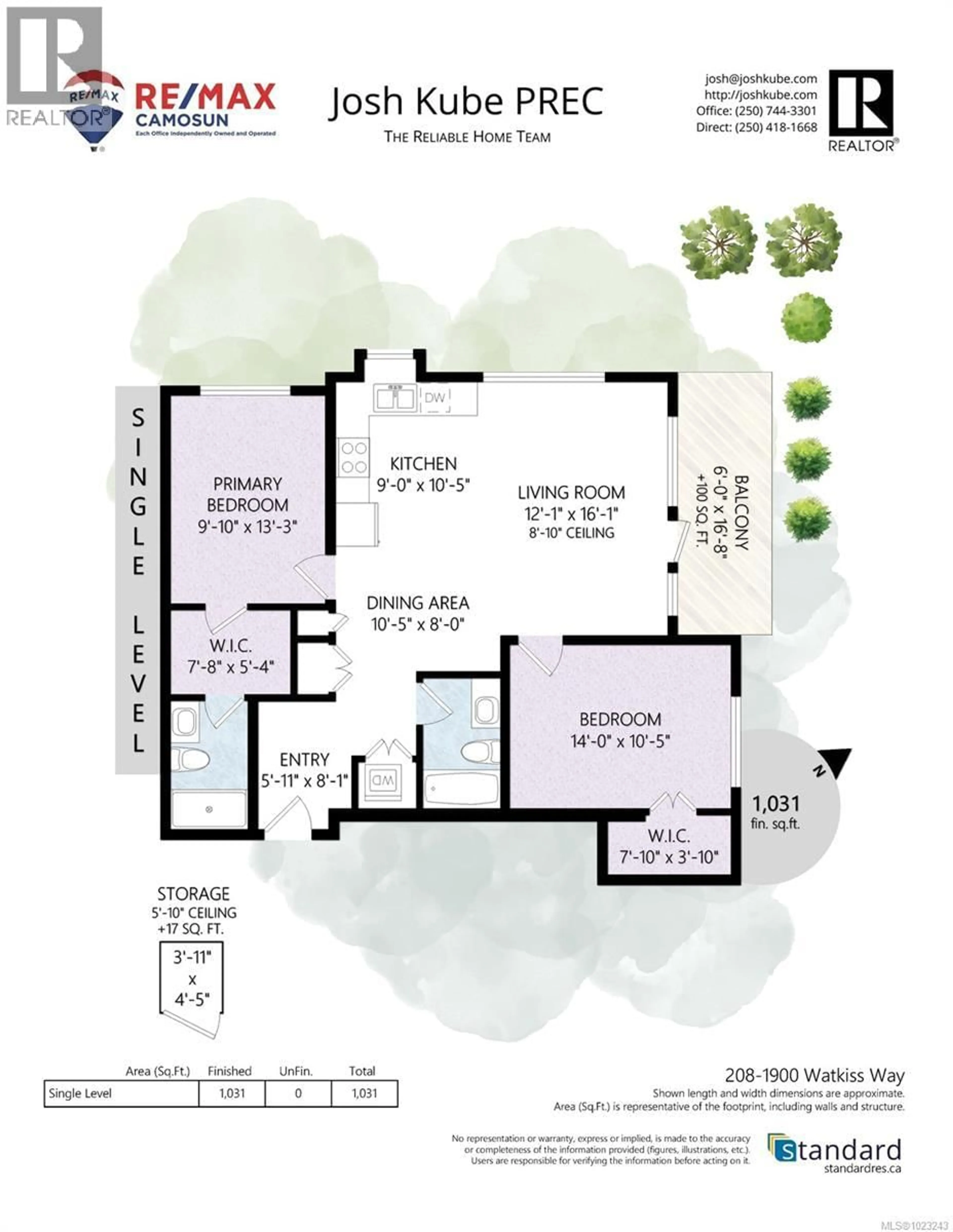 Floor plan for 208 - 1900 WATKISS WAY, View Royal British Columbia V9B0B6