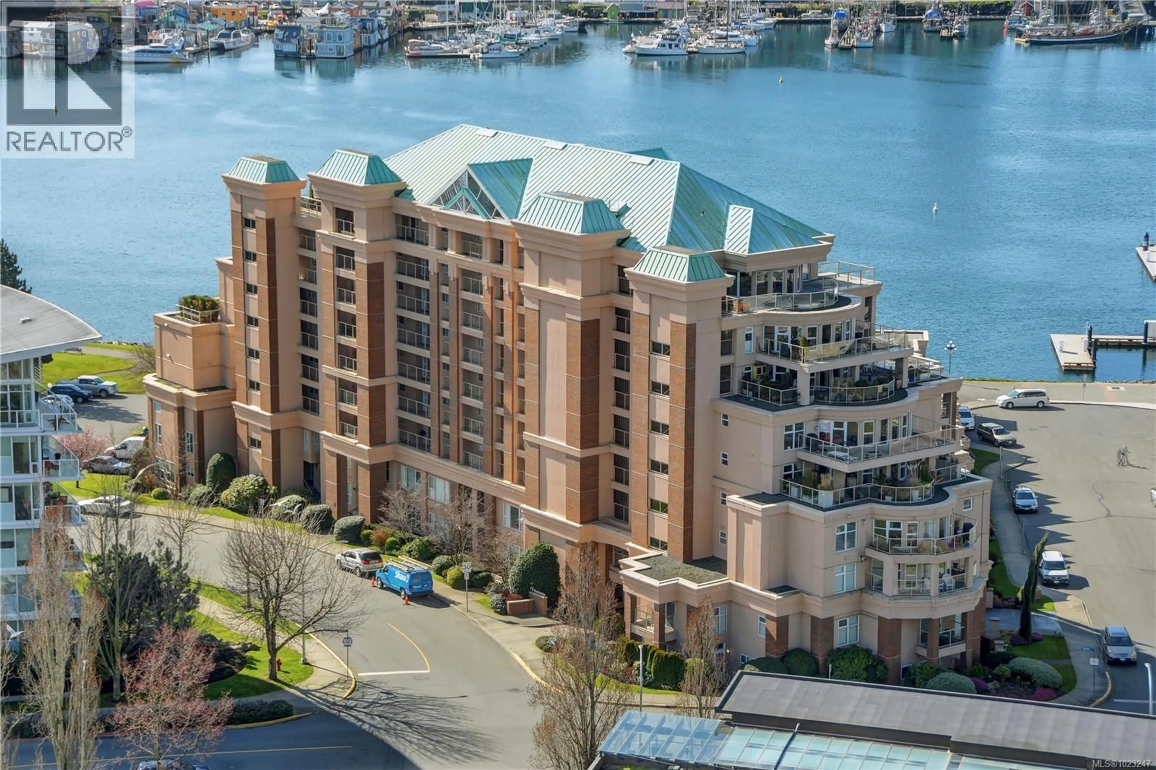 A pic from outside/outdoor area/front of a property/back of a property/a pic from drone, water/lake/river/ocean view for 123 - 75 SONGHEES ROAD, Victoria British Columbia V9A7M5