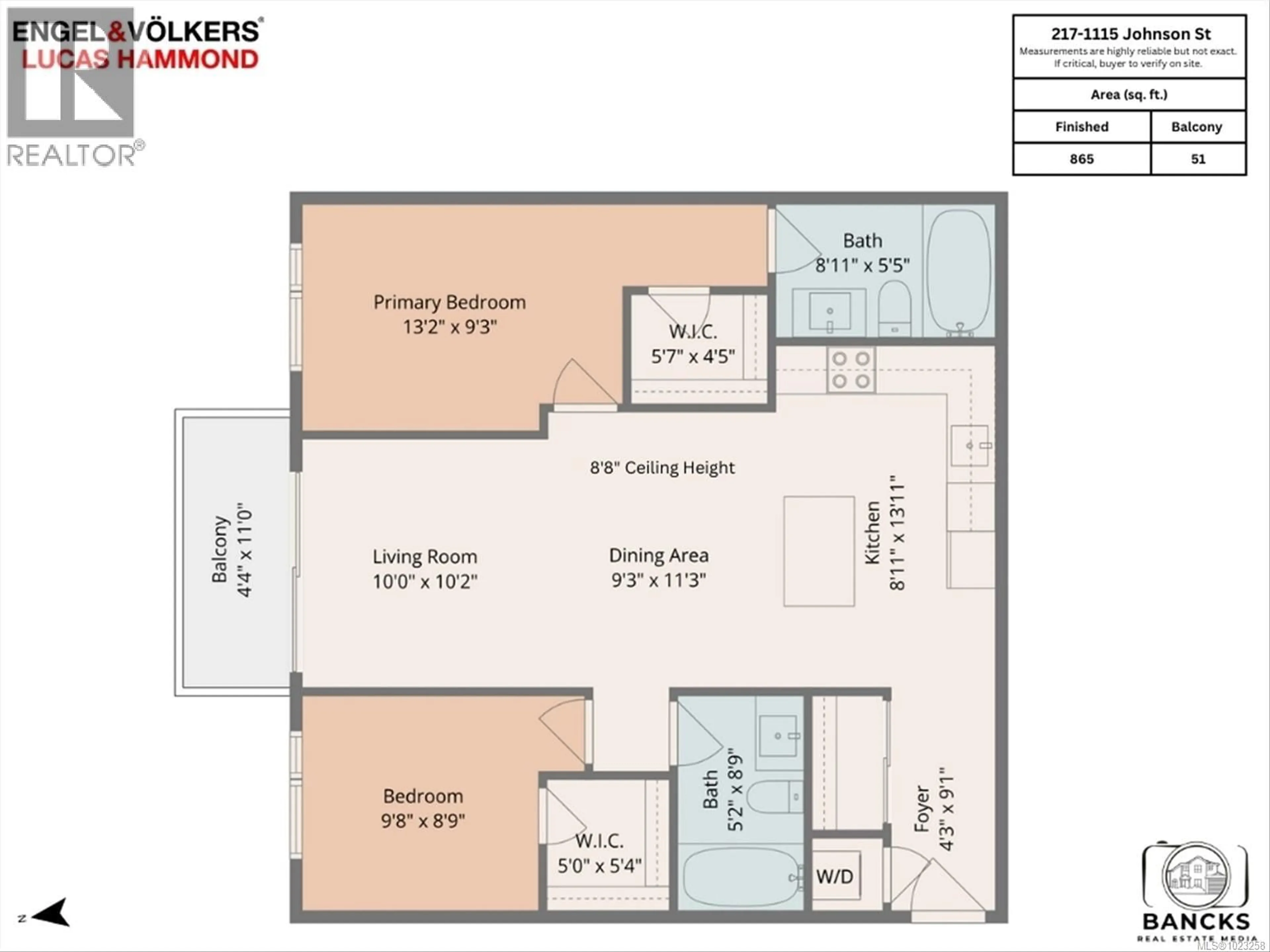 Floor plan for 217 - 1115 JOHNSON STREET, Victoria British Columbia V8V0H2
