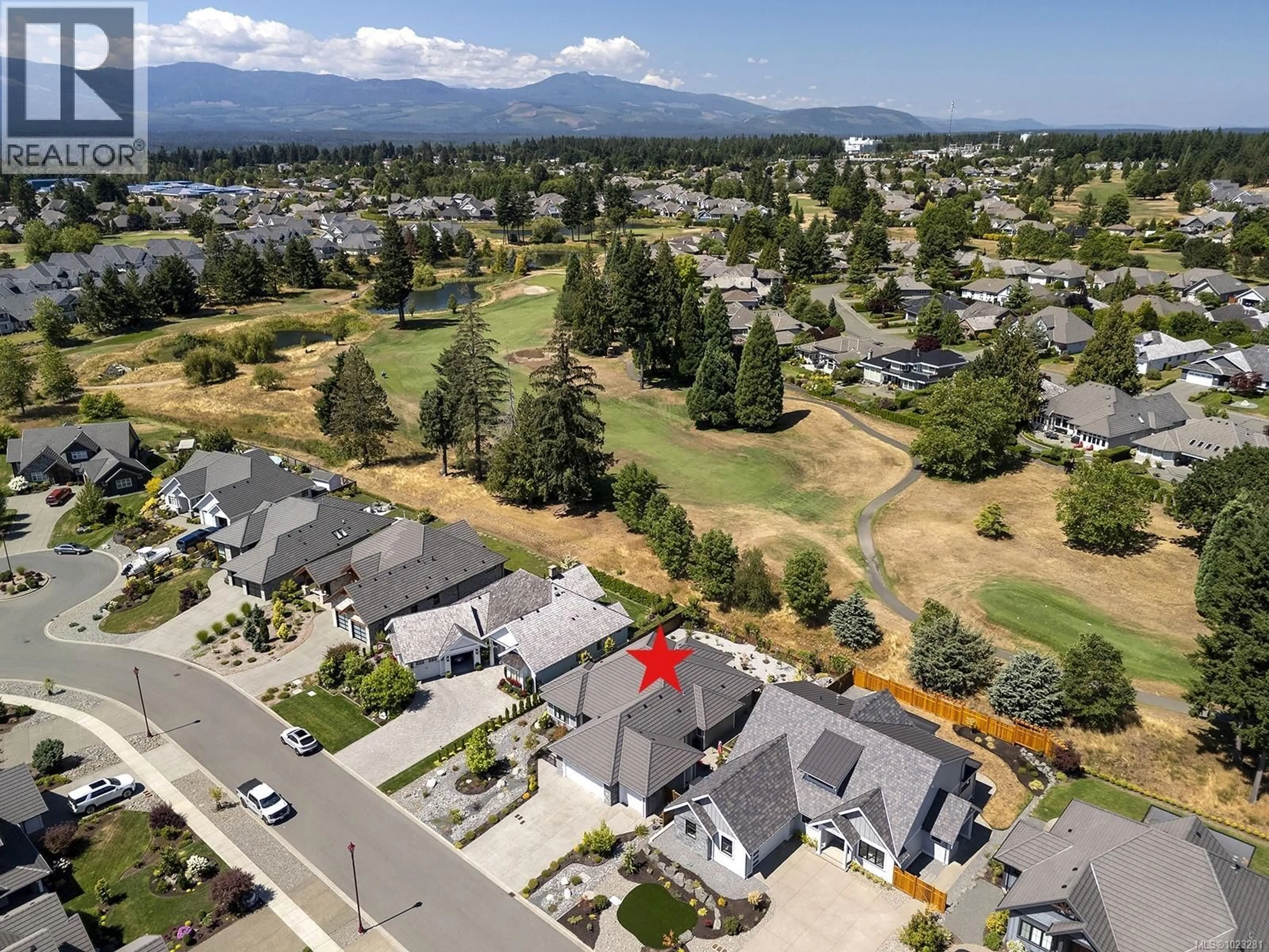 A pic from outside/outdoor area/front of a property/back of a property/a pic from drone, mountain view for 2782 SHEFFIELD CRESCENT, Courtenay British Columbia V9N0E4
