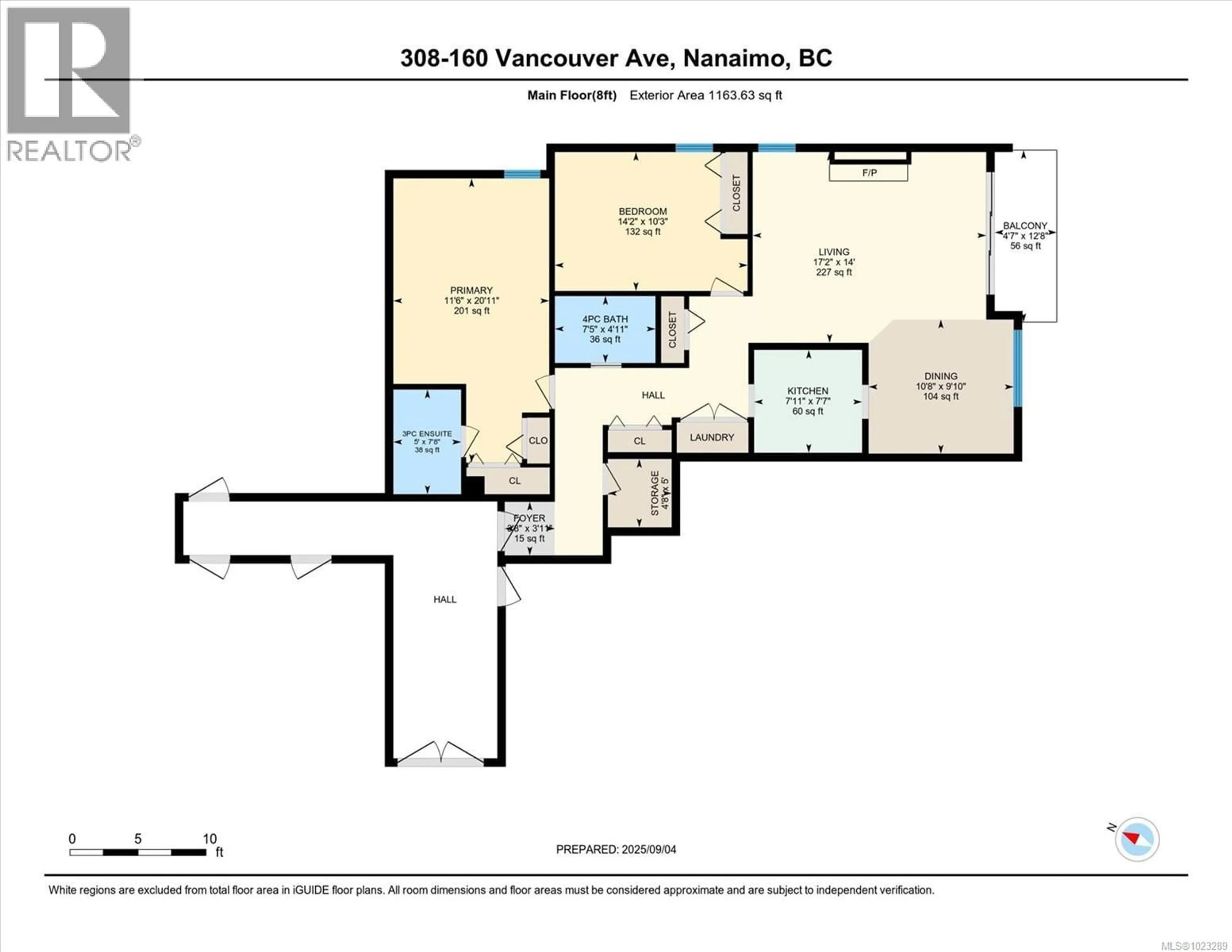 Floor plan for 308 - 160 VANCOUVER AVENUE, Nanaimo British Columbia V9S4E8