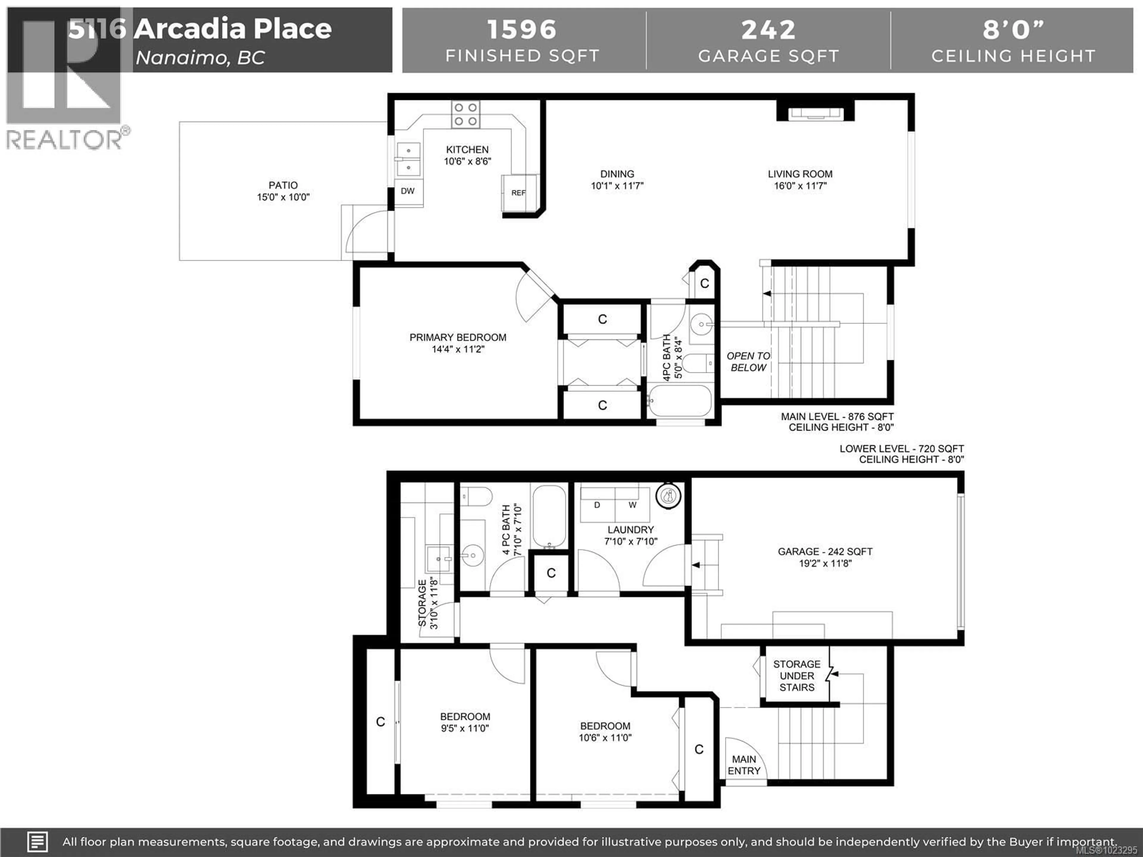 Floor plan for 5116 ARCADIA PLACE, Nanaimo British Columbia V9T6L6