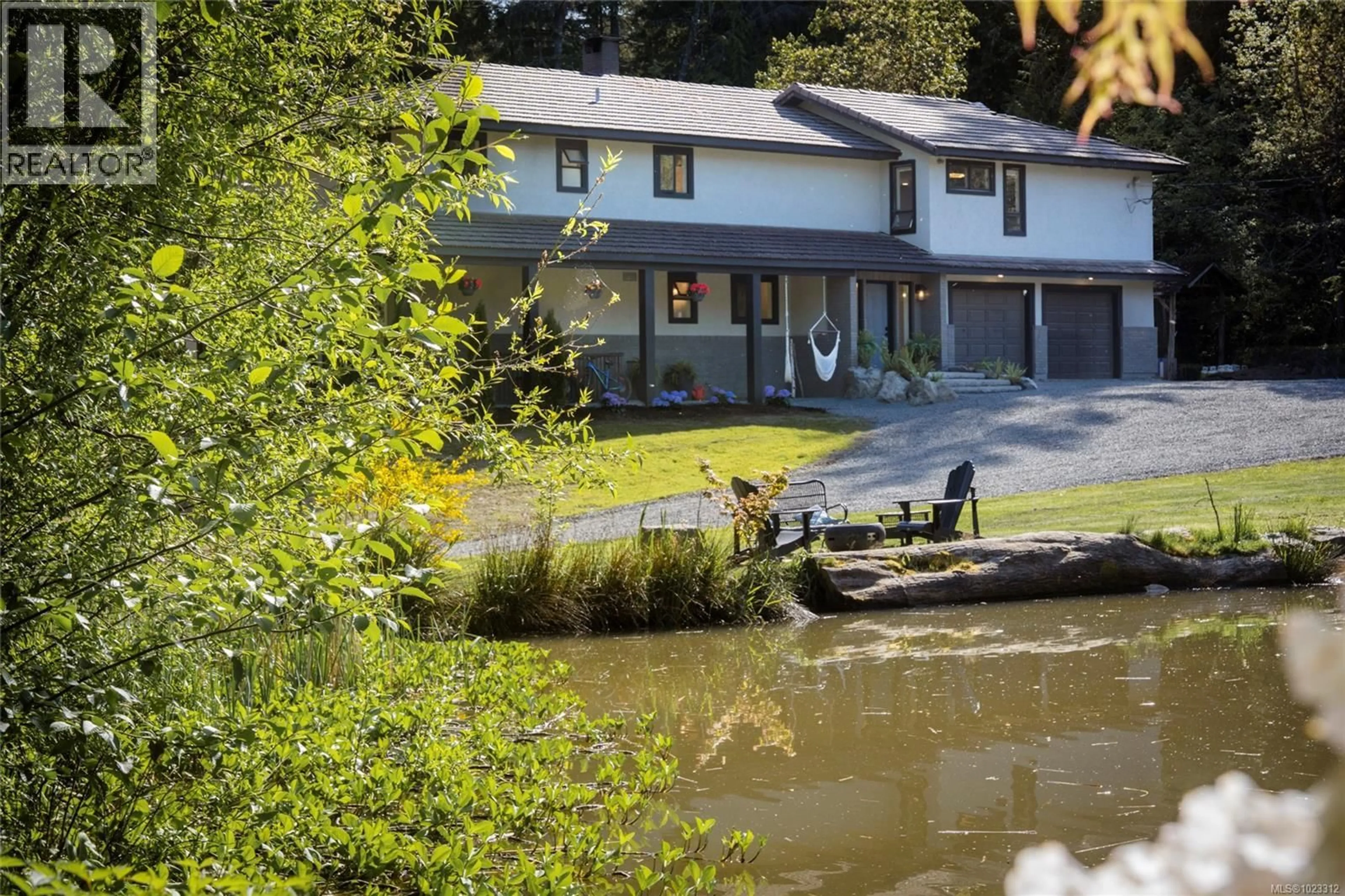 A pic from outside/outdoor area/front of a property/back of a property/a pic from drone, water/lake/river/ocean view for 6866 DOUMONT ROAD, Nanaimo British Columbia V9T6G9