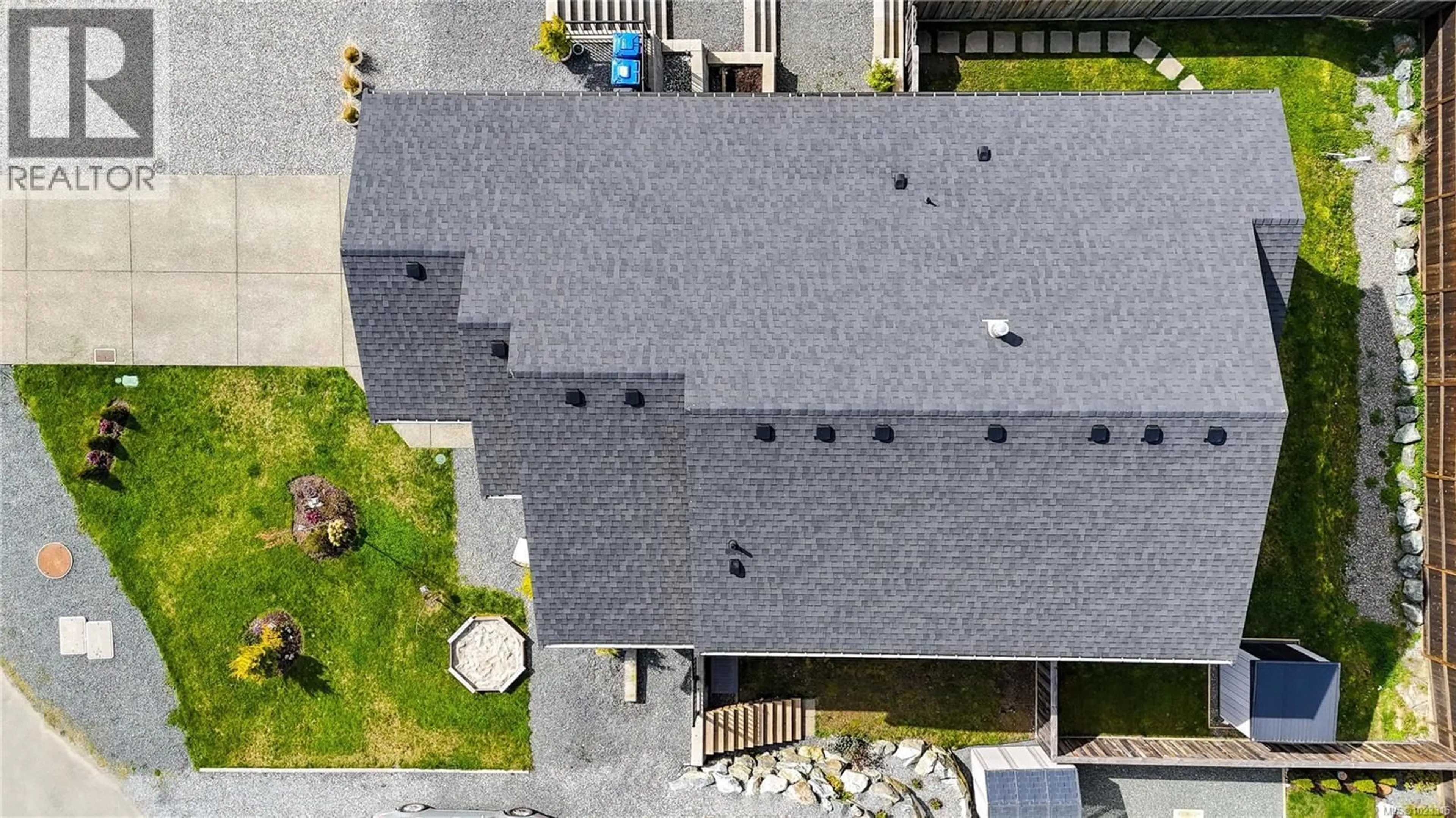 A pic from outside/outdoor area/front of a property/back of a property/a pic from drone, building for 1587 RONDEAULT ROAD, Cowichan Bay British Columbia V0R1N1