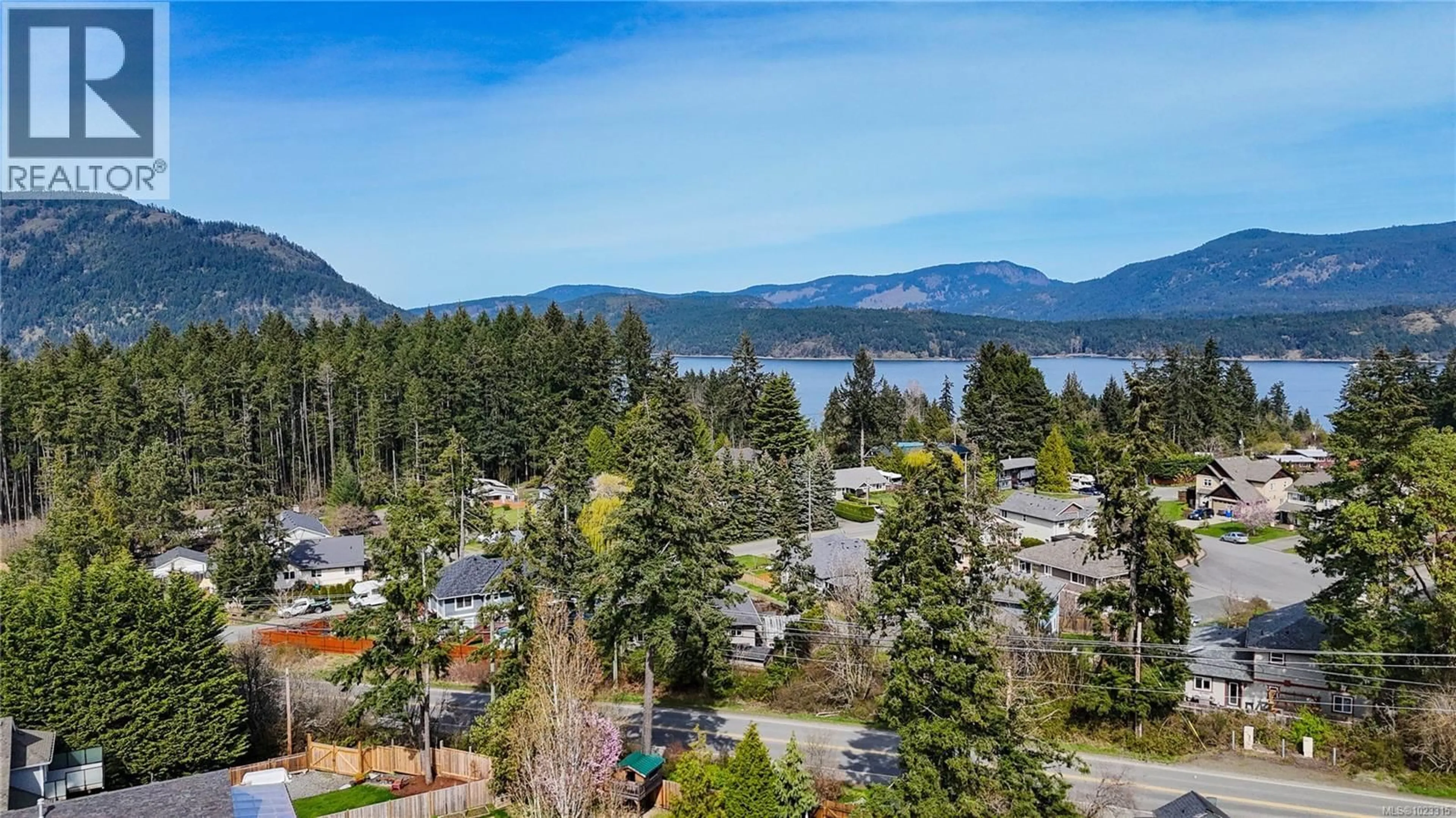 A pic from outside/outdoor area/front of a property/back of a property/a pic from drone, water/lake/river/ocean view for 1587 RONDEAULT ROAD, Cowichan Bay British Columbia V0R1N1