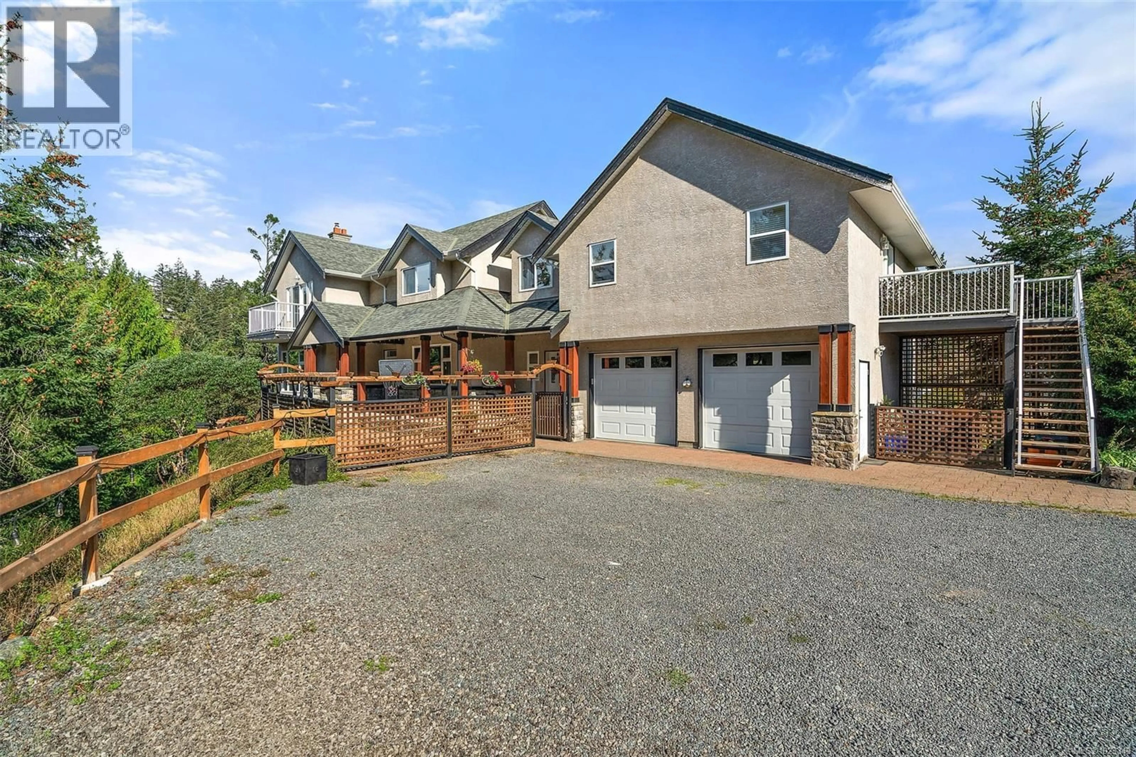 A pic from outside/outdoor area/front of a property/back of a property/a pic from drone, mountain view for 3965 HI-MOUNT DRIVE, Metchosin British Columbia V9C3V9