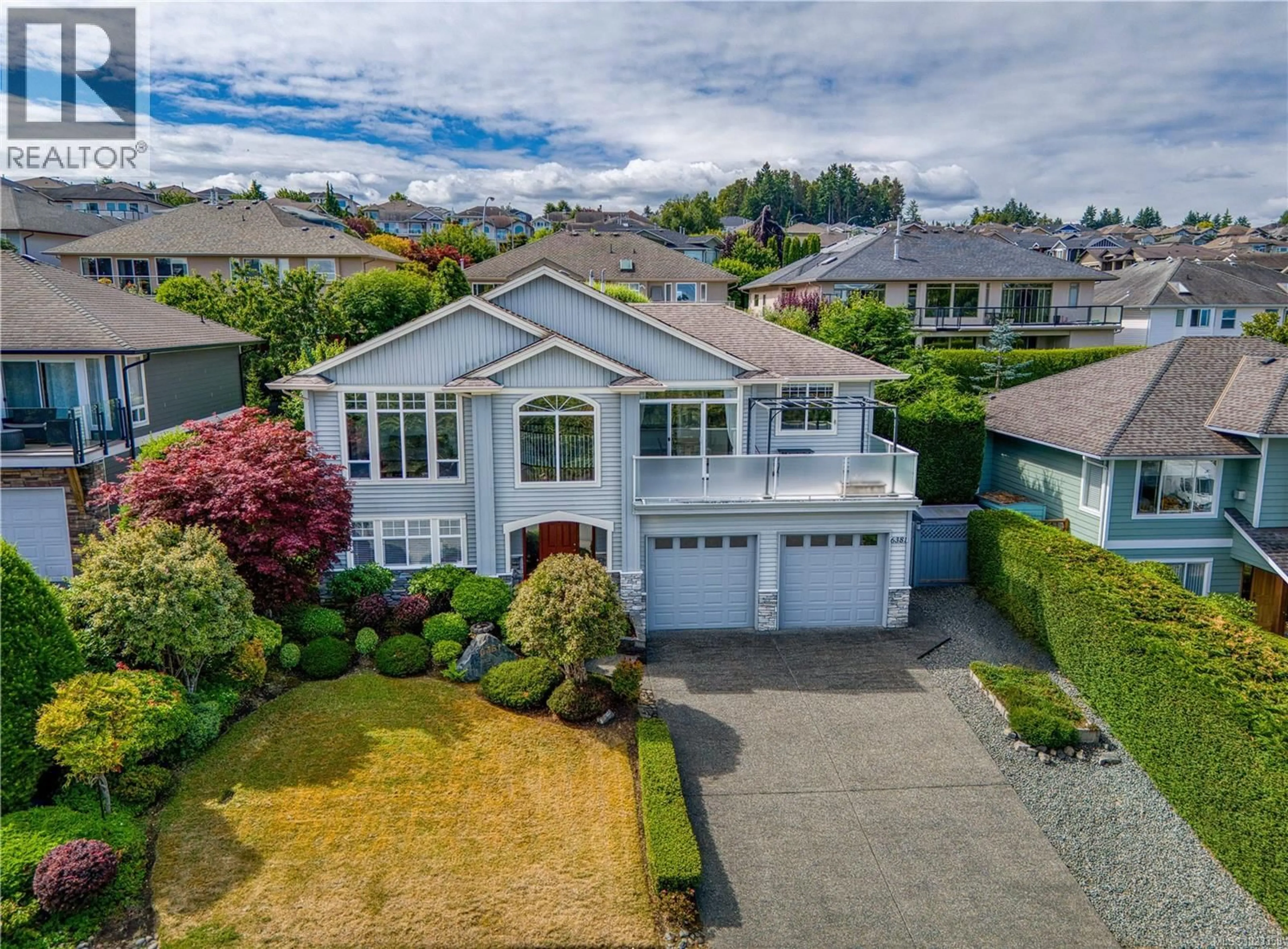 A pic from outside/outdoor area/front of a property/back of a property/a pic from drone, street for 6381 ICARUS DRIVE, Nanaimo British Columbia V9V1P2