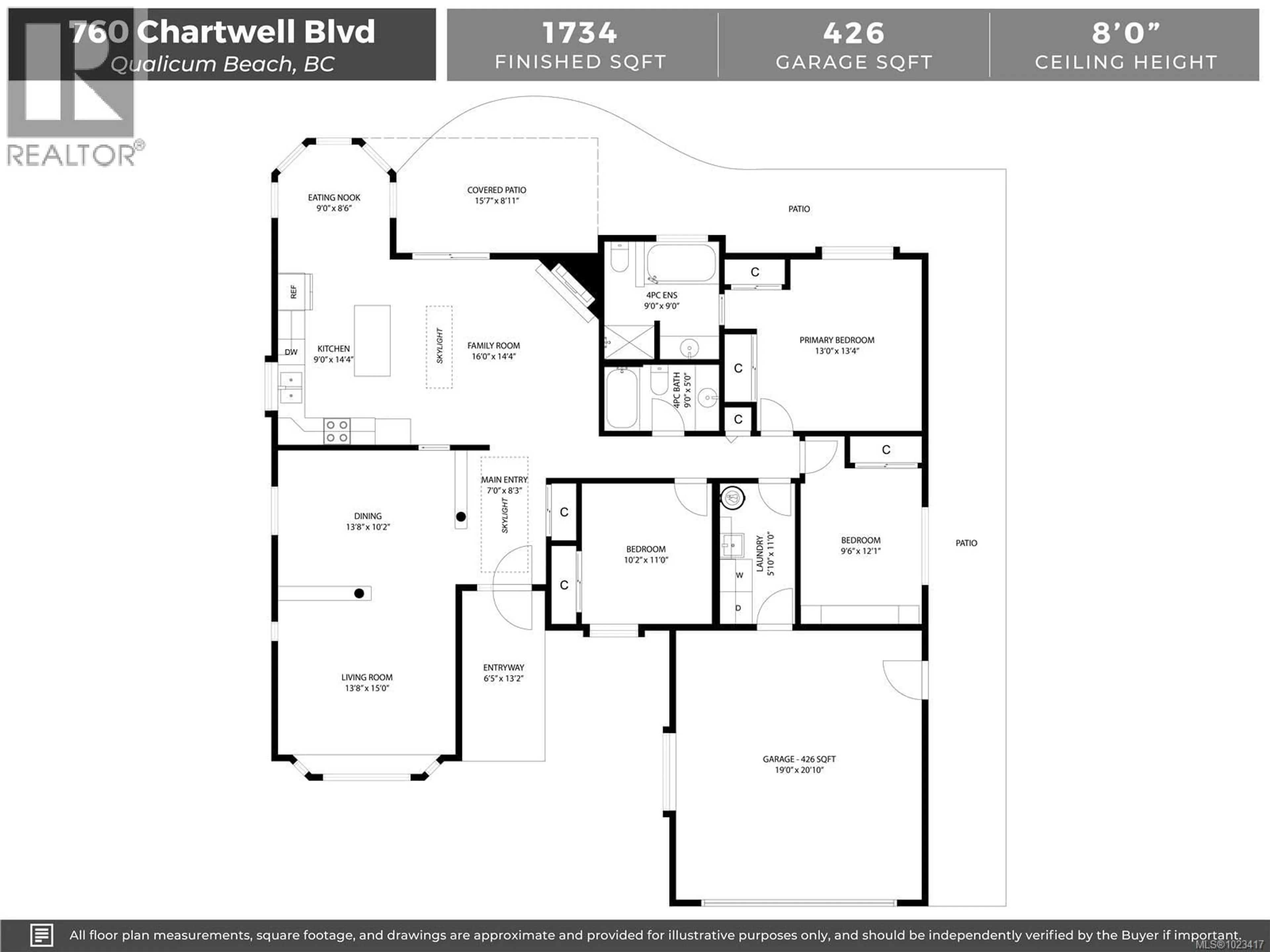 Floor plan for 760 CHARTWELL BOULEVARD, Qualicum Beach British Columbia V9K2J4