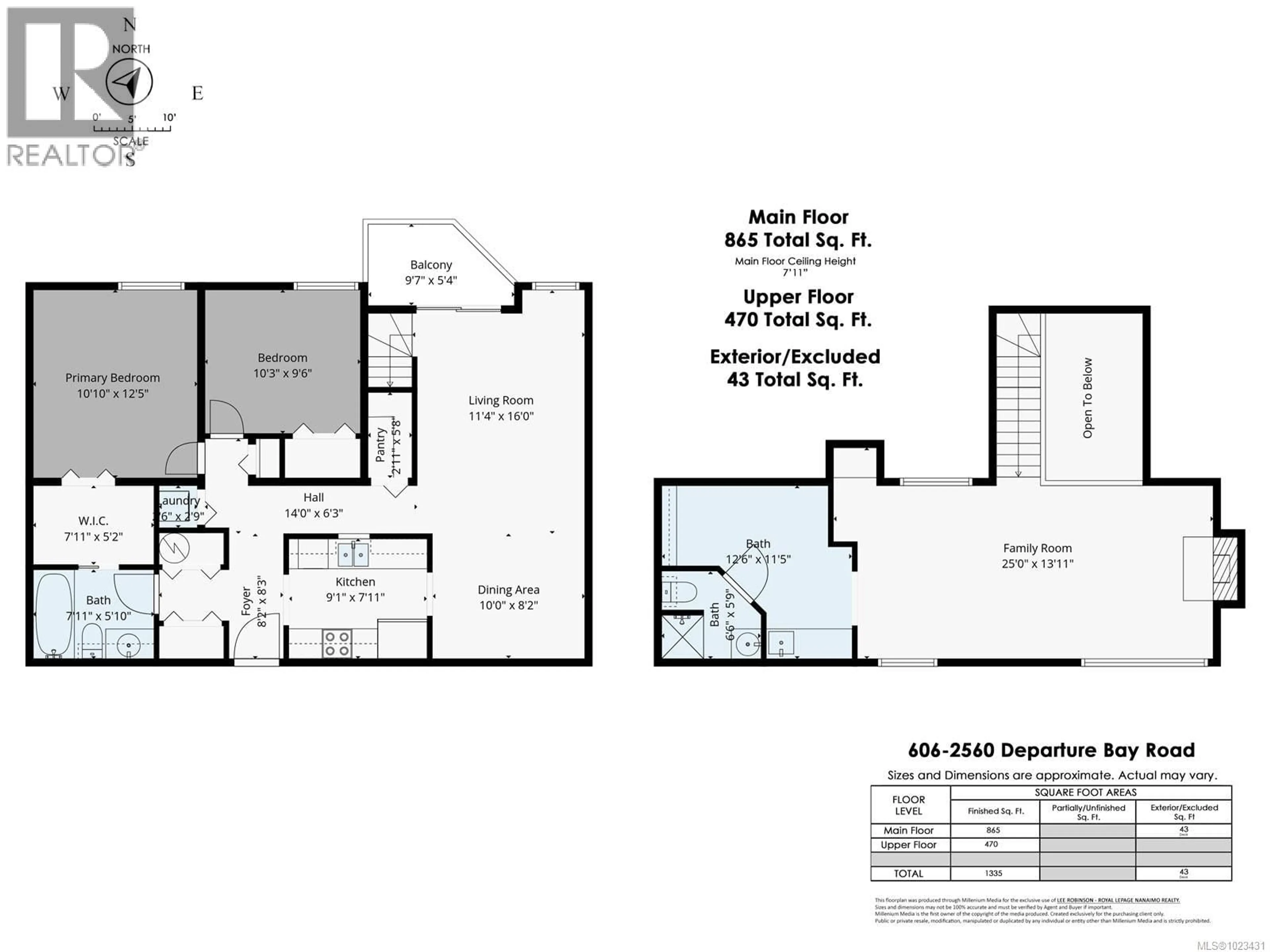 Floor plan for 606 - 2562 DEPARTURE BAY ROAD, Nanaimo British Columbia V9S5P1