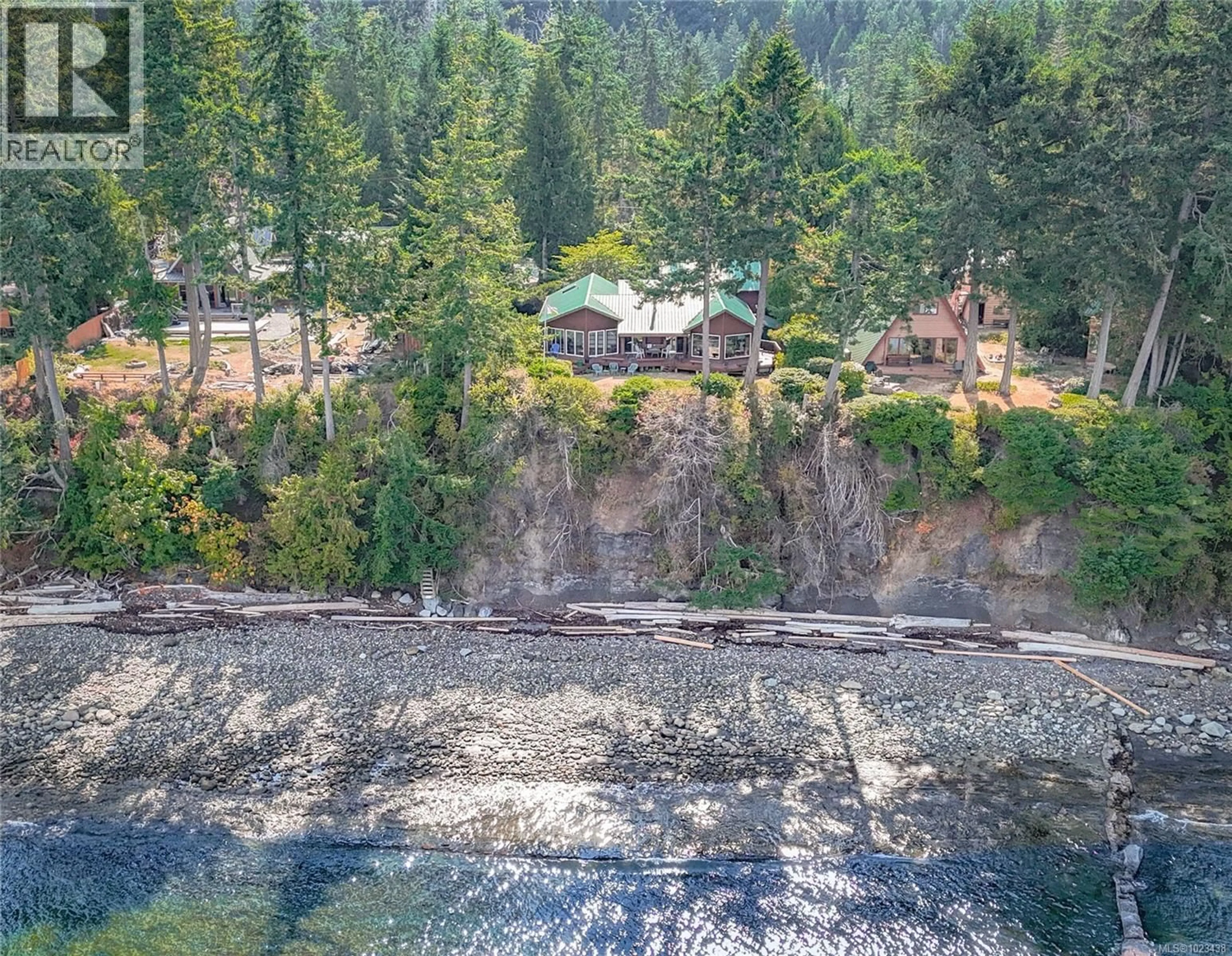 A pic from outside/outdoor area/front of a property/back of a property/a pic from drone, water/lake/river/ocean view for 1278 THE STRAND ROAD, Gabriola Island British Columbia V0R1X3
