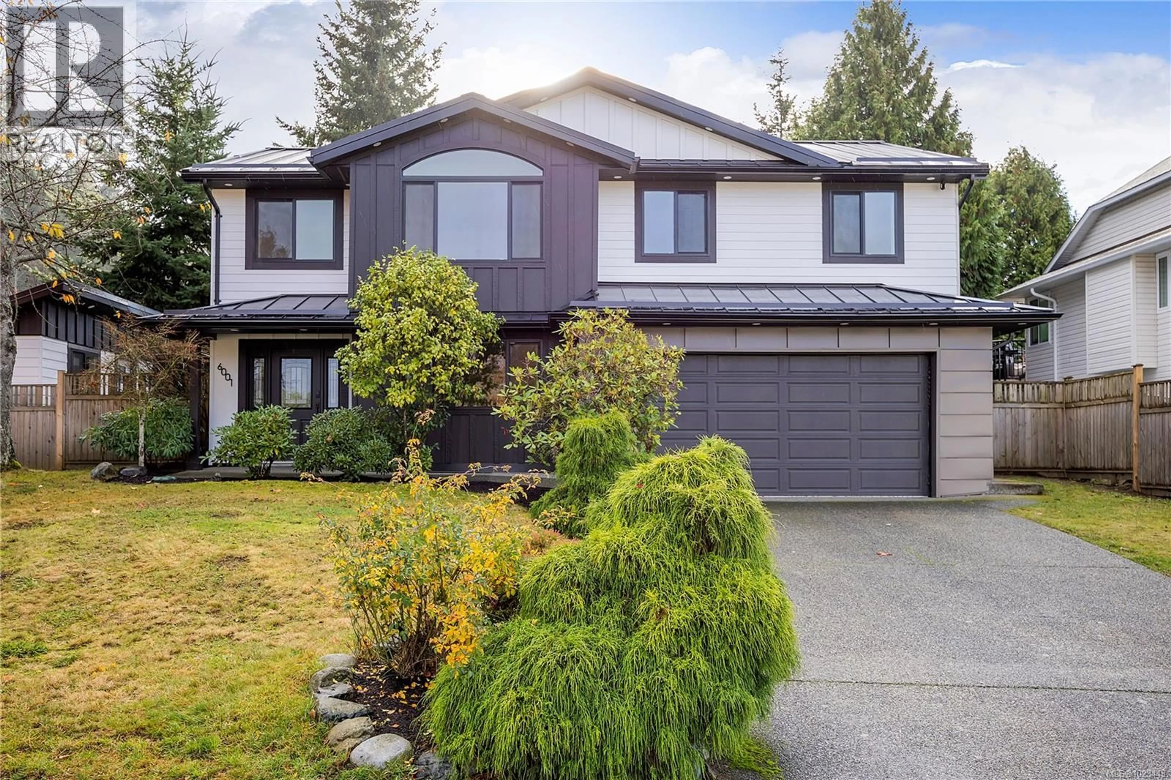 Home with vinyl exterior material, street for 6001 BUTCHER ROAD, Nanaimo British Columbia V9T5M7