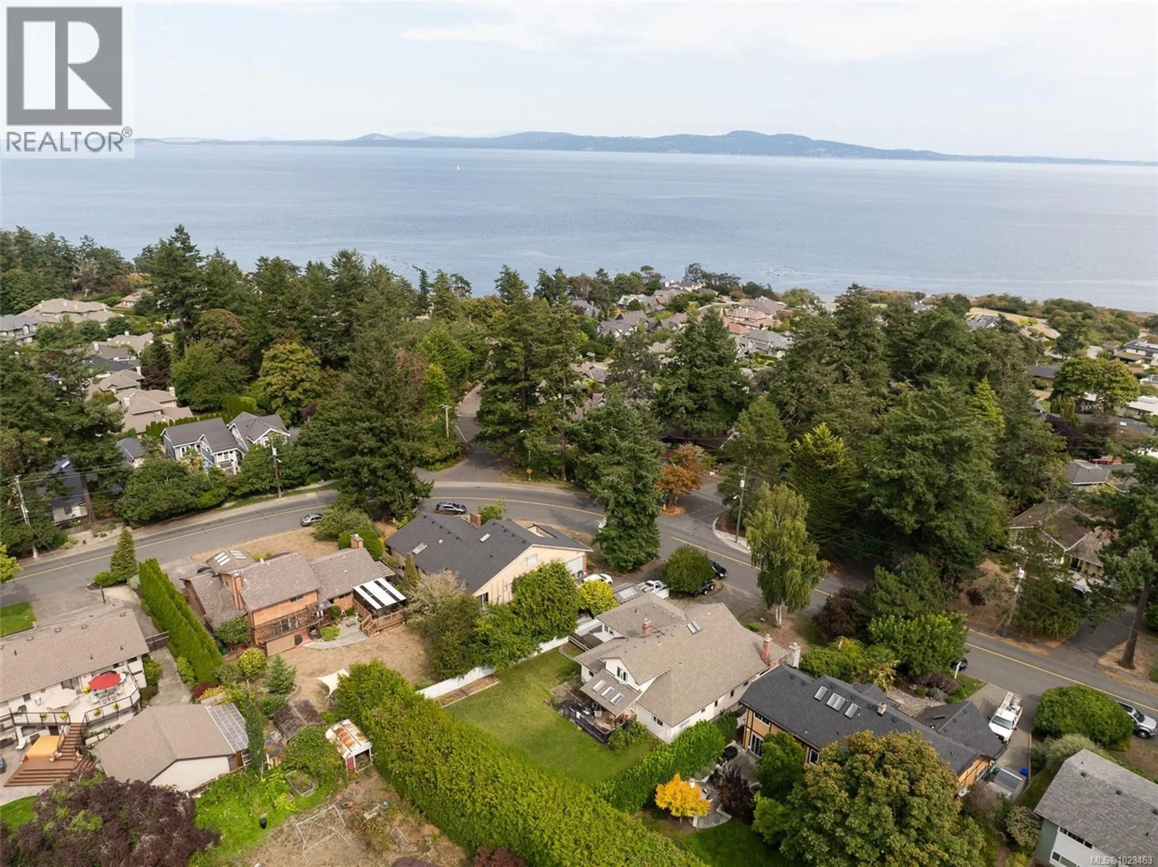 A pic from outside/outdoor area/front of a property/back of a property/a pic from drone, water/lake/river/ocean view for 2009 FERNDALE ROAD, Saanich British Columbia V8N2Y4