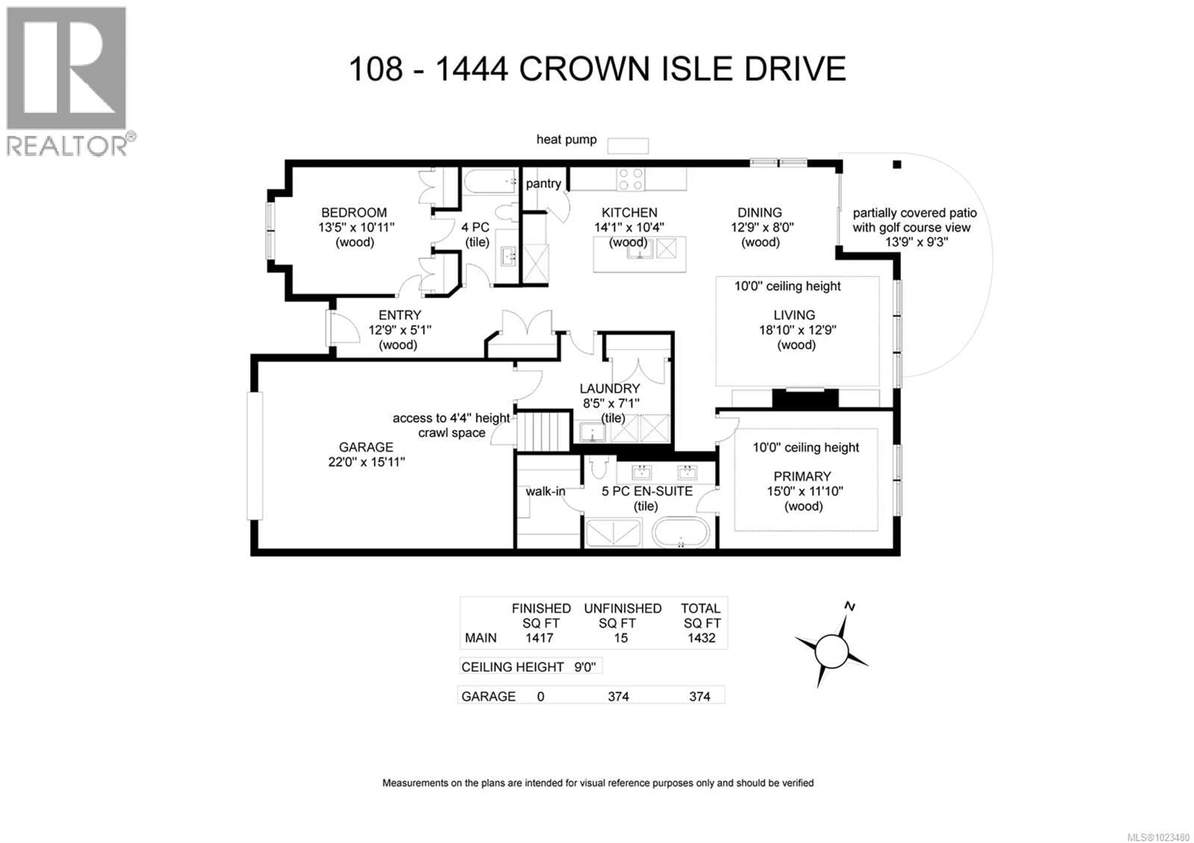 Floor plan for 108 - 1444 CROWN ISLE DRIVE, Courtenay British Columbia V9N0B8